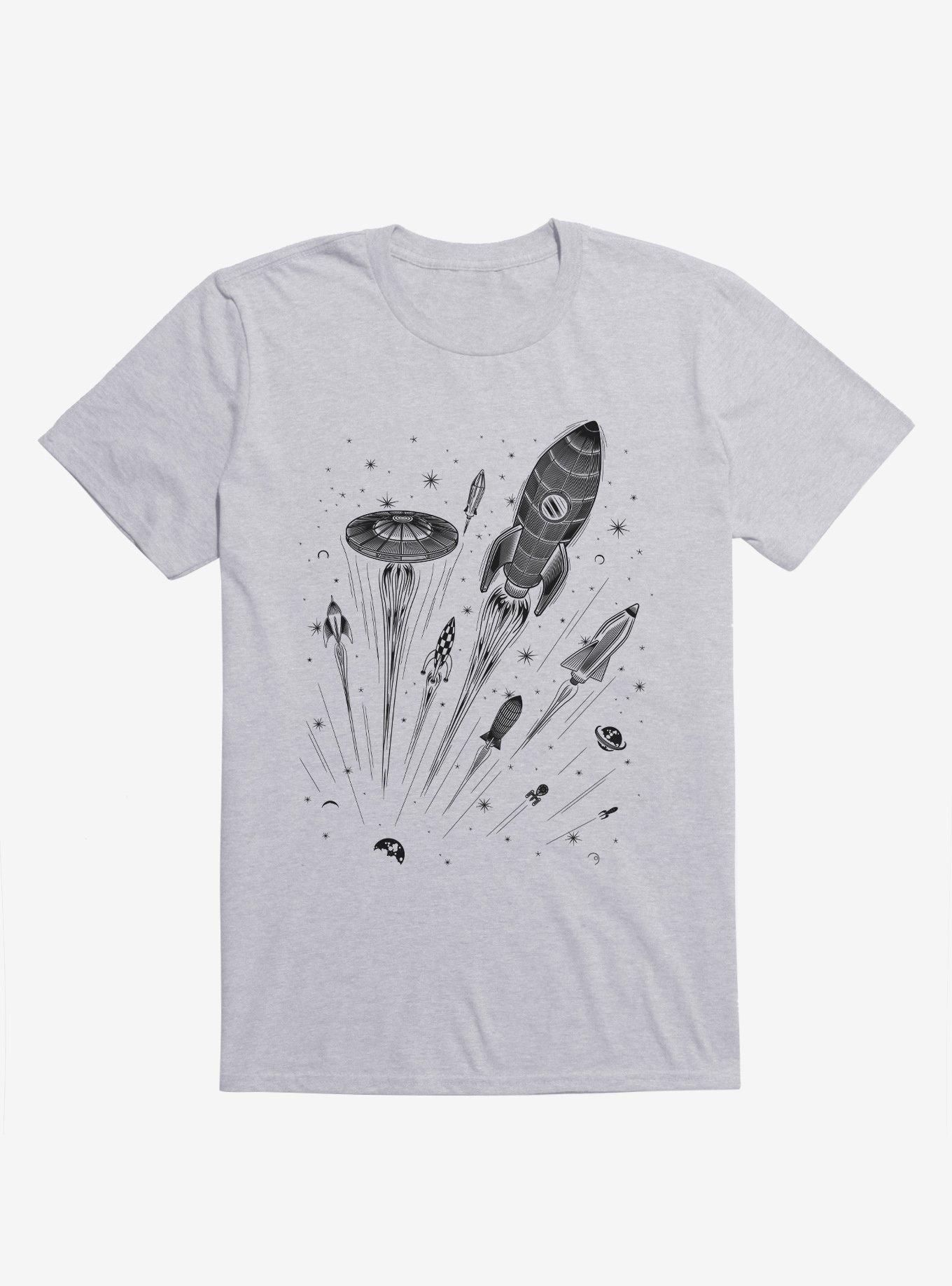 Space Race Spacecraft Sport Grey T-Shirt, SPORT GRAY, hi-res
