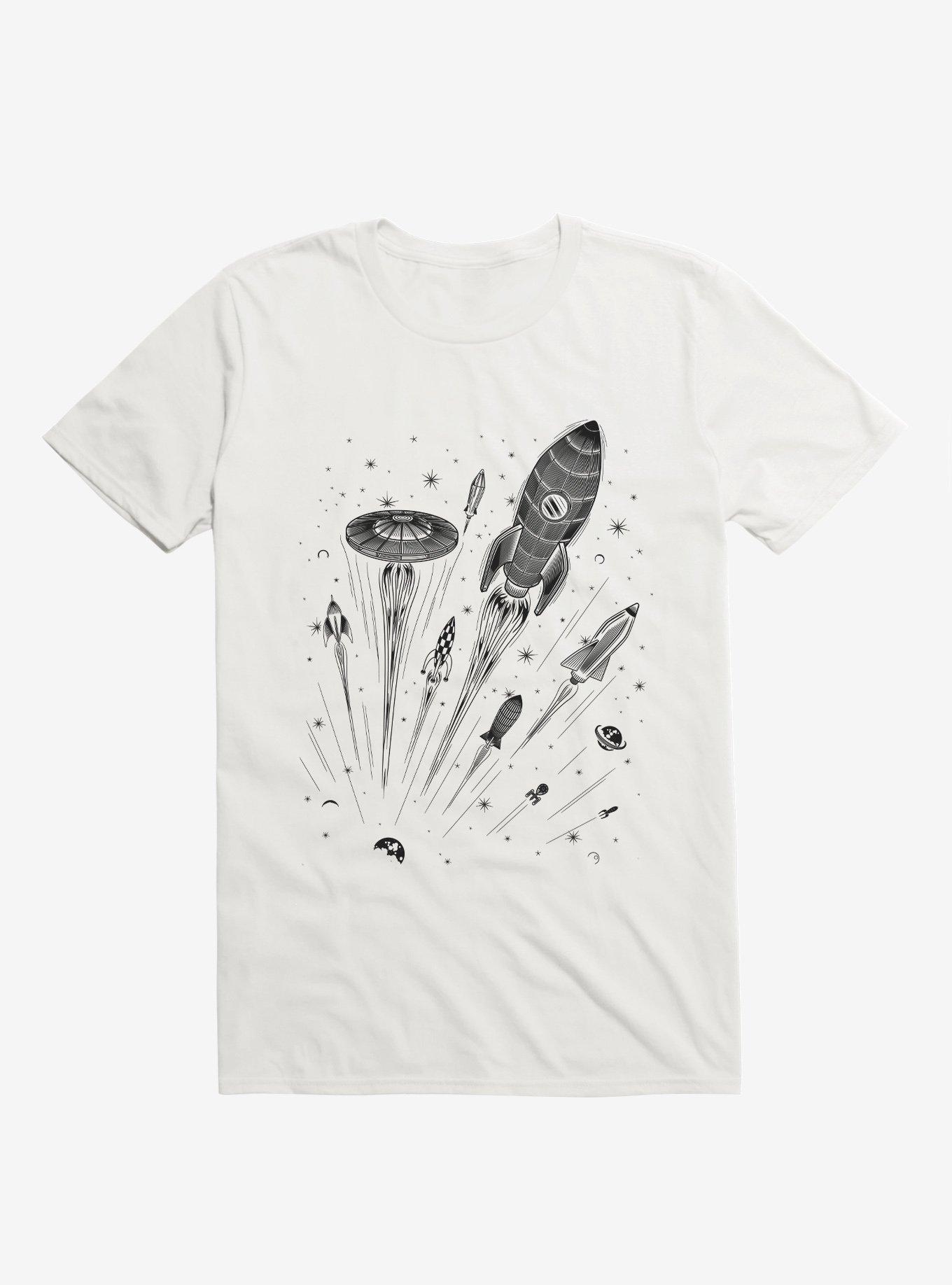 Space Race Spacecraft White T-Shirt