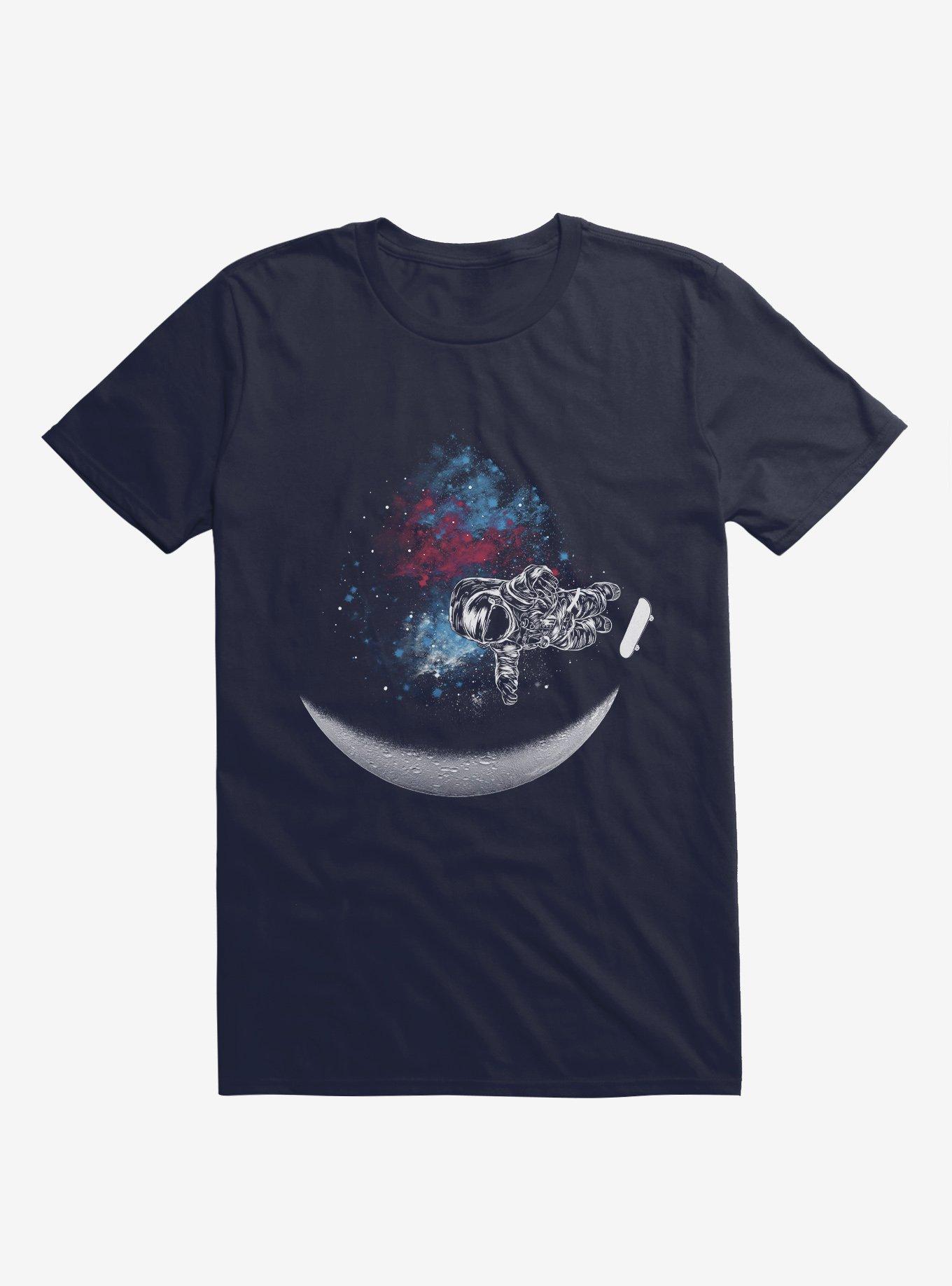 Space Ramp Astronaut Moon Navy Blue T-Shirt, , hi-res