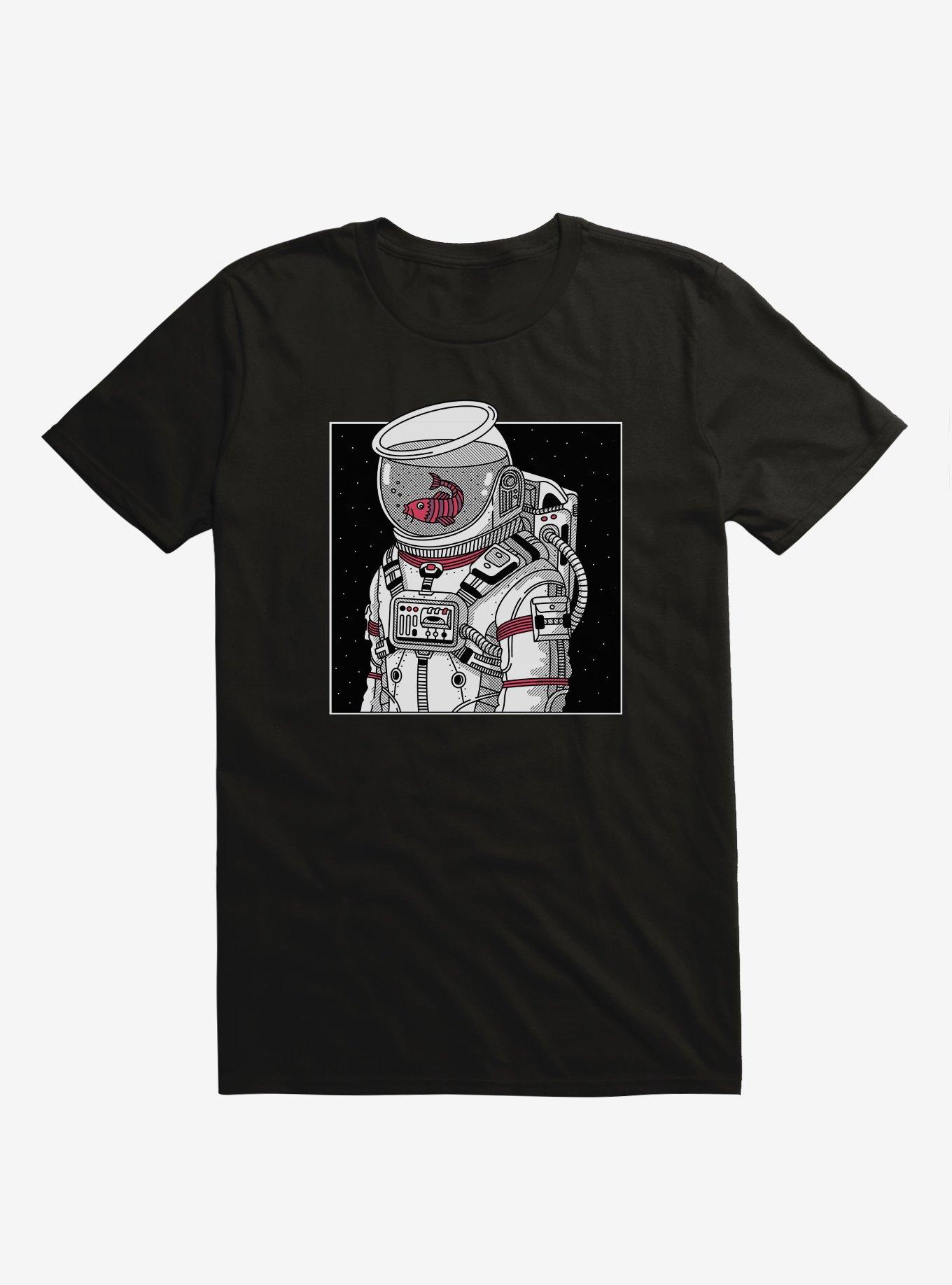 Star Fish Astronaut Black T-Shirt, BLACK, hi-res