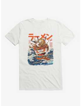 The Great Ramen Off Kanagawa Noodles And Waves White T-Shirt, , hi-res