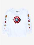 Marvel Drawing Icons Toddler Long Sleeve T-Shirt - BoxLunch Exclusive, MULTI, hi-res