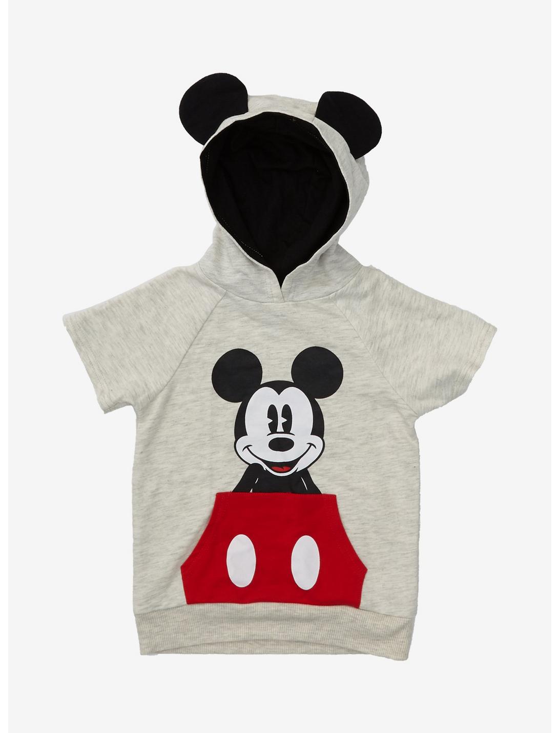 Disney Mickey Mouse Toddler Short Sleeve Hoodie - BoxLunch Exclusive, BLACK, hi-res