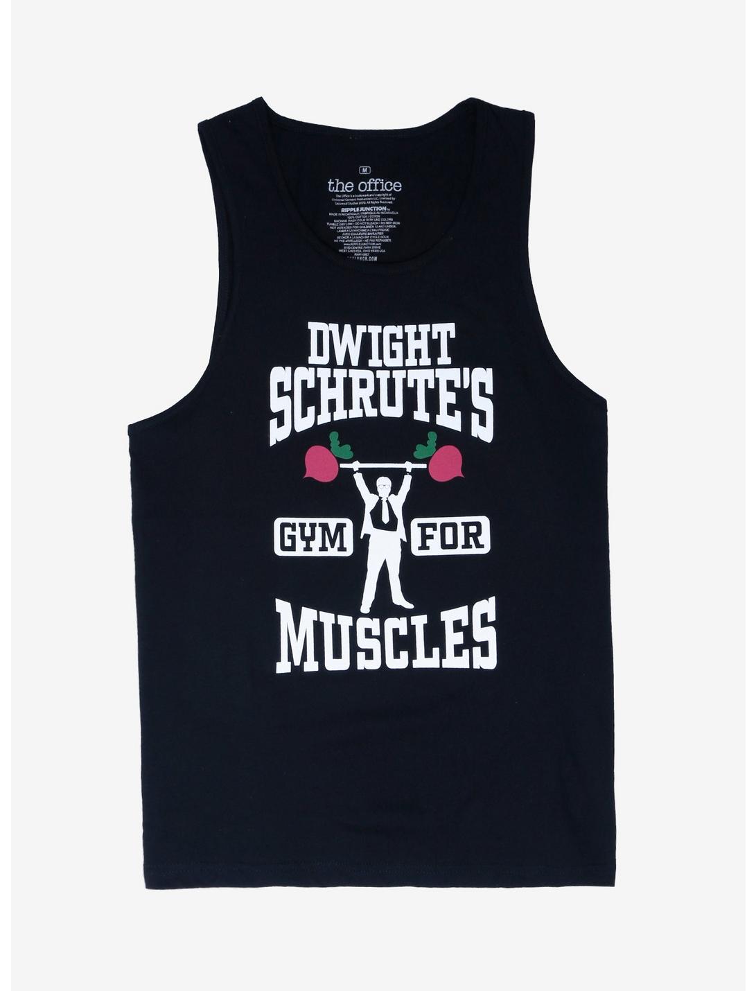 The Office Dwight's Gym for Muscles Tank Top - BoxLunch Exclusive, BLACK, hi-res
