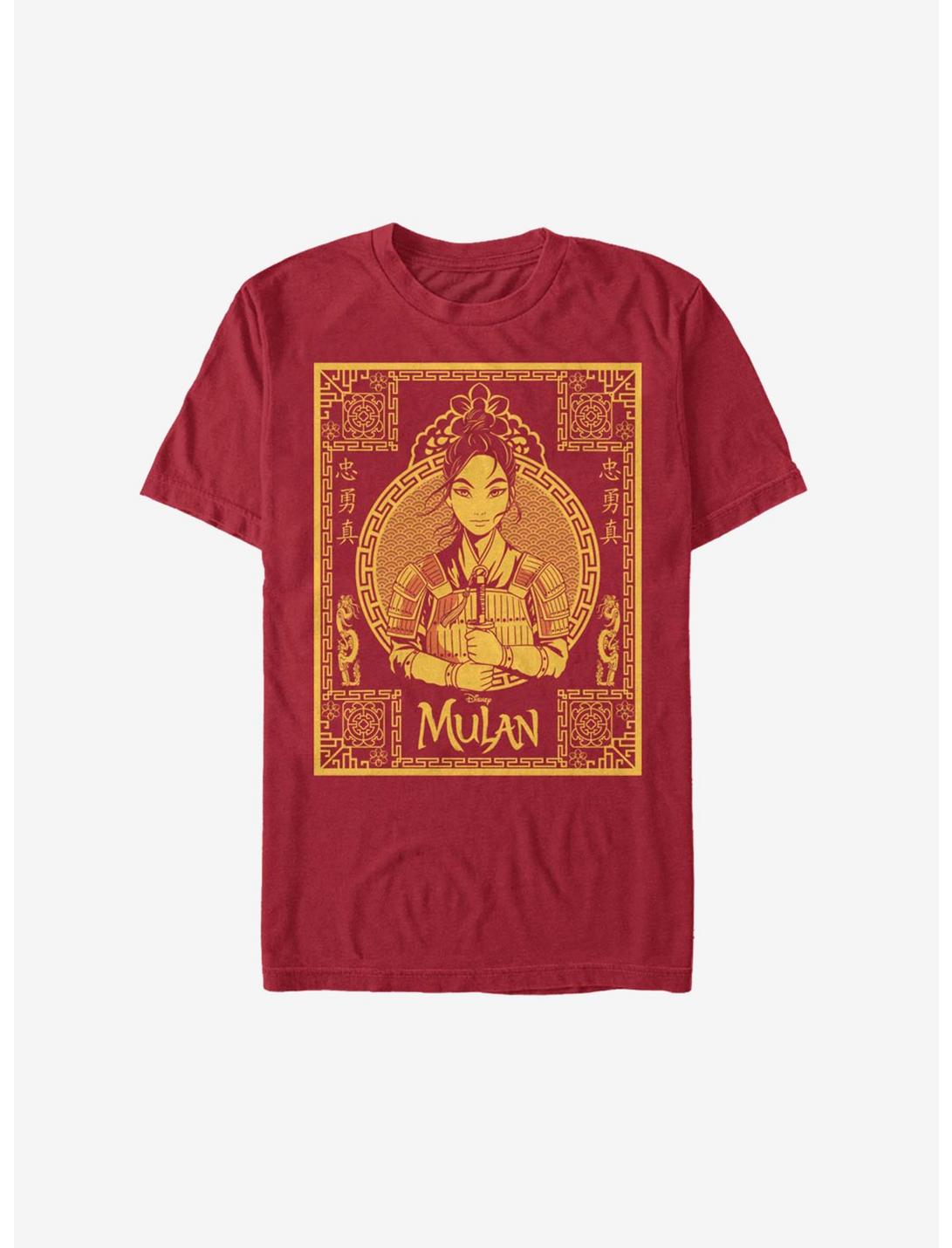 Disney Mulan Live Action Golden Poster T-Shirt, CARDINAL, hi-res