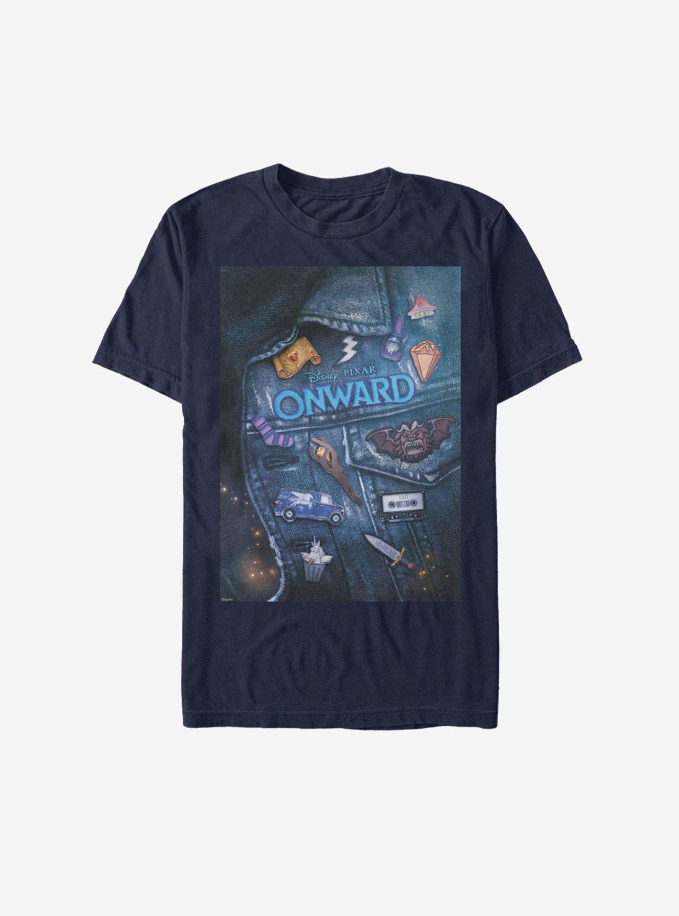 Disney Pixar Onward Denim Poster T-Shirt, NAVY, hi-res