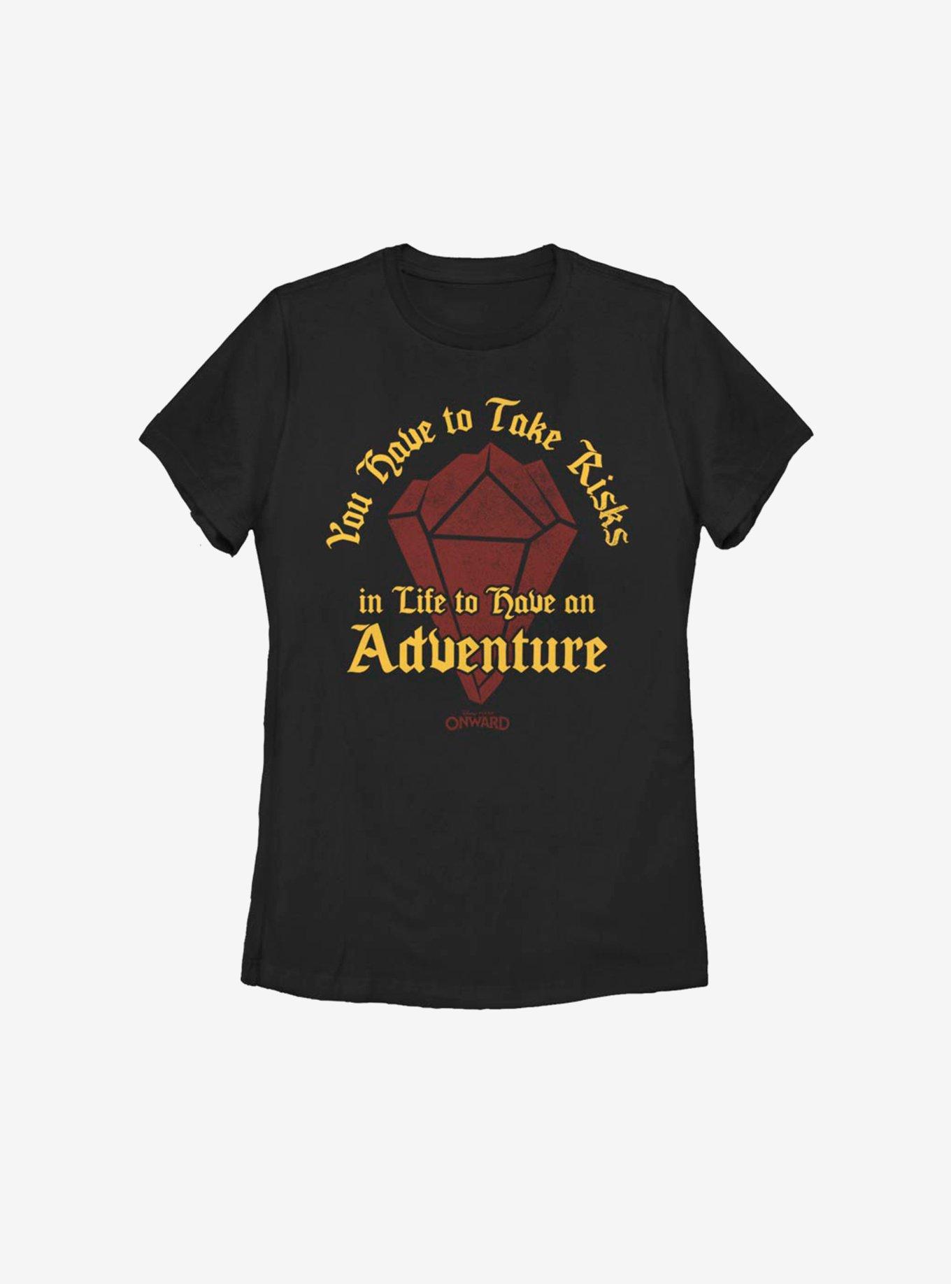 Disney Pixar Onward Risk For Adventure Womens T-Shirt, BLACK, hi-res