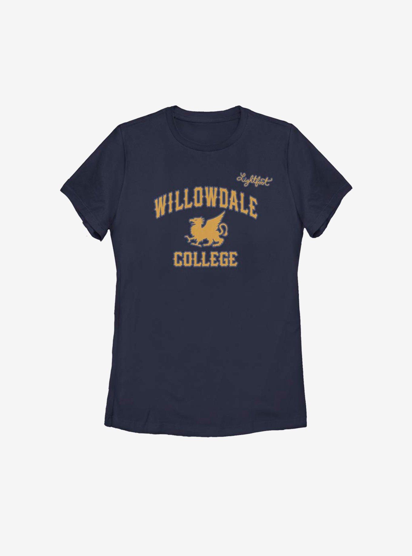 Disney Pixar Onward Willowdale College Womens T-Shirt, NAVY, hi-res