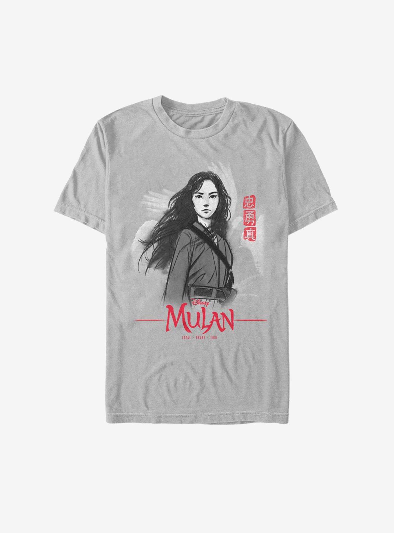 Disney Mulan Live Action Blooms In Adversity T-Shirt, SILVER, hi-res