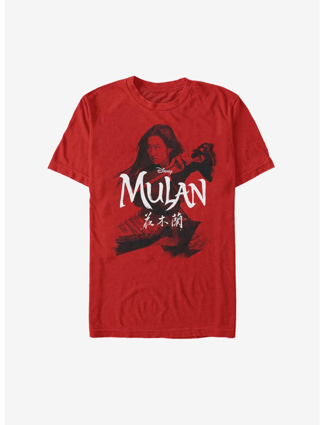 Disney Mulan Live Action Warrior Stance T-Shirt, RED, hi-res