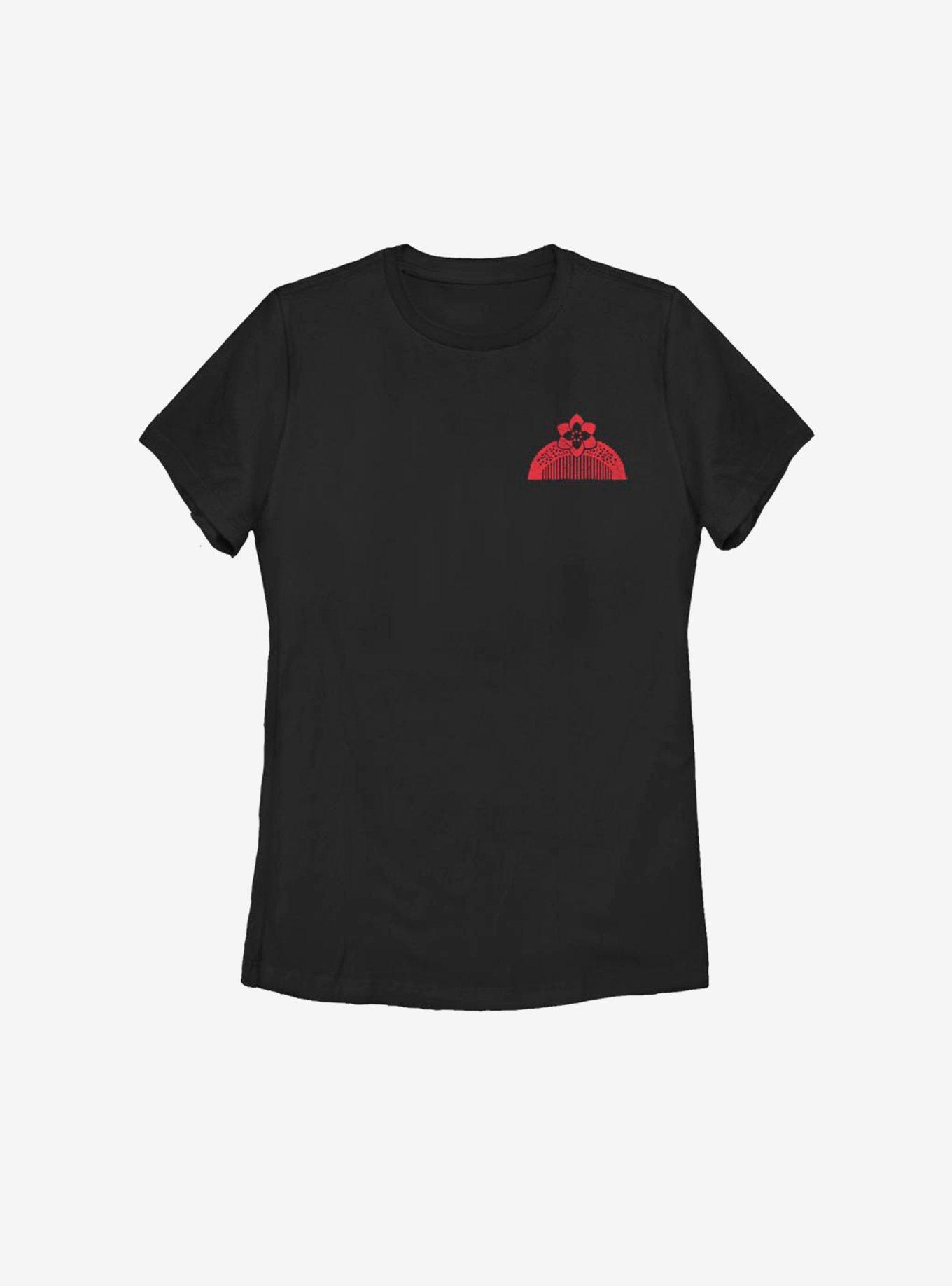 Disney Mulan Live Action Comb Womens T-Shirt, BLACK, hi-res