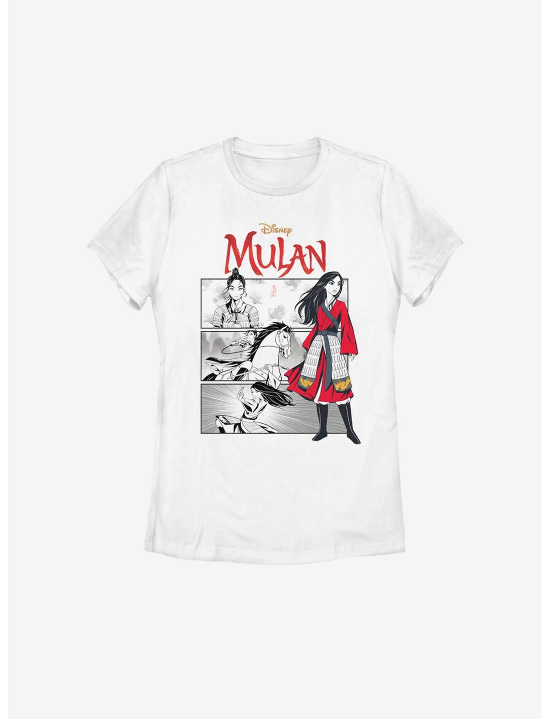Disney Mulan Live Action Comic Panels Womens T-Shirt, WHITE, hi-res