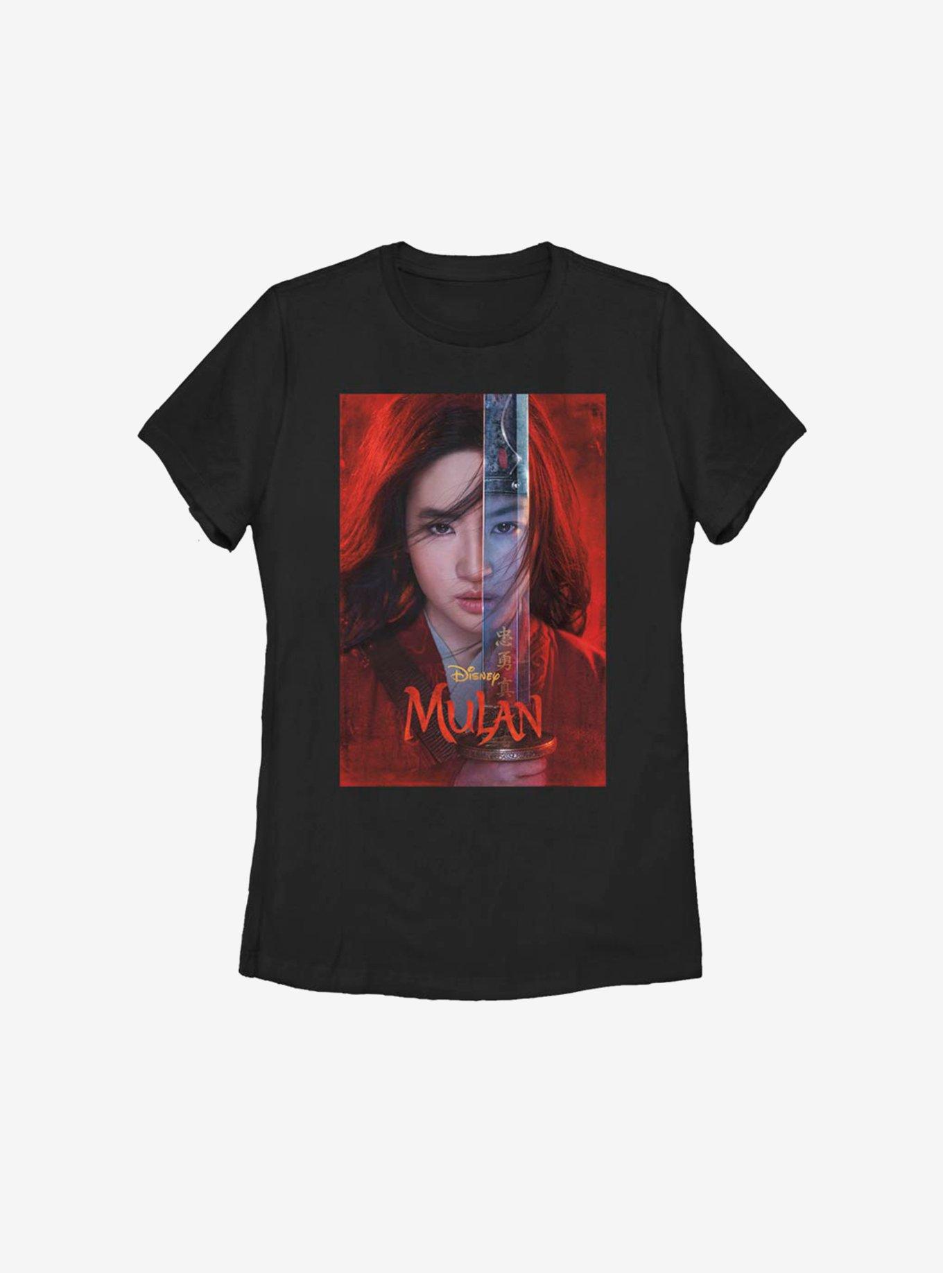 Disney Mulan Live Action Theatrical Poster Womens T-Shirt, BLACK, hi-res