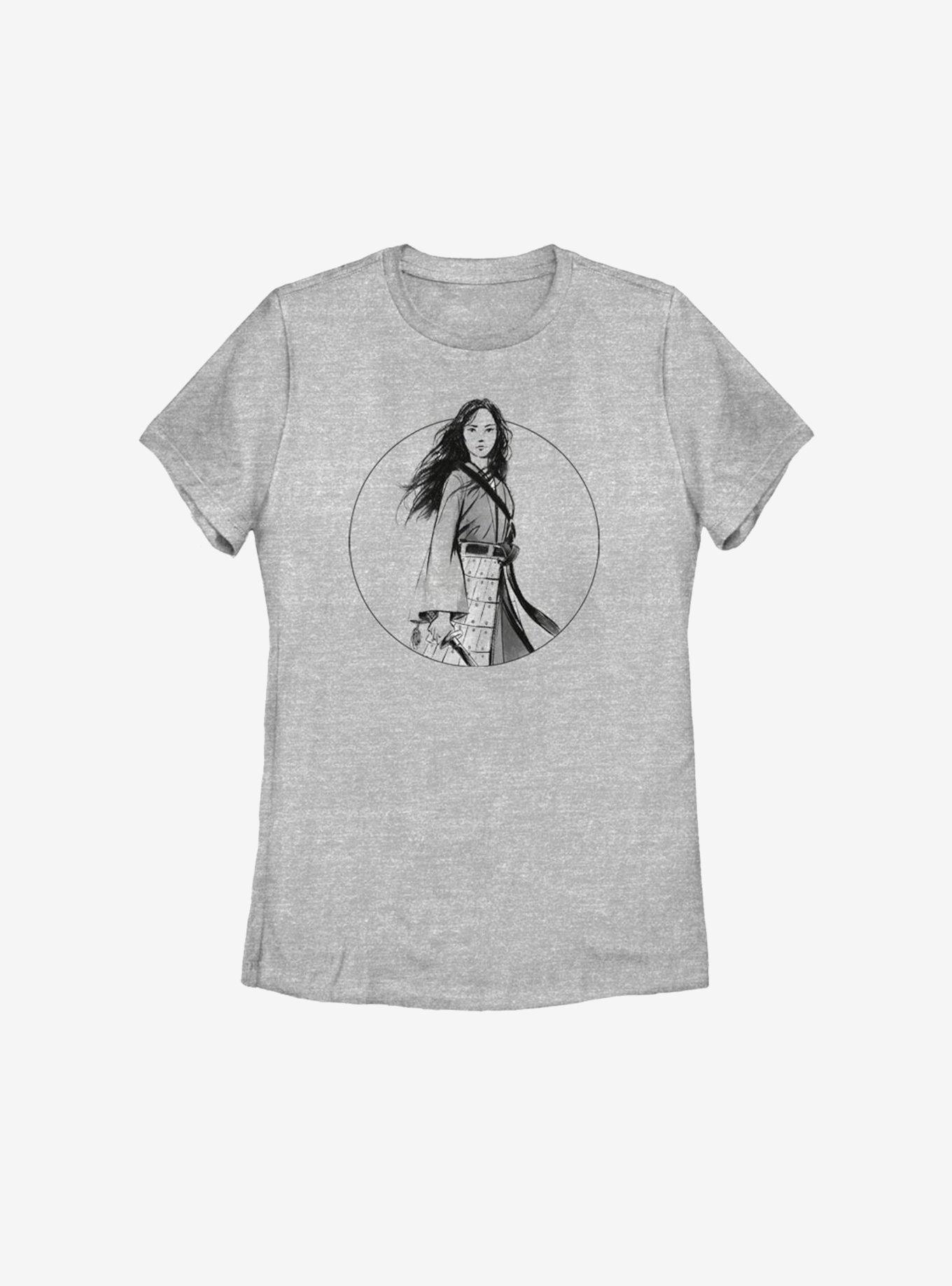 Disney Mulan Live Action Tonal Portrait Womens T-Shirt, ATH HTR, hi-res