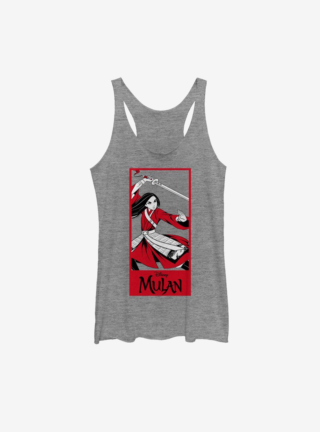 Disney Mulan Live Action Bold Spirit Womens Tank Top, GRAY HTR, hi-res