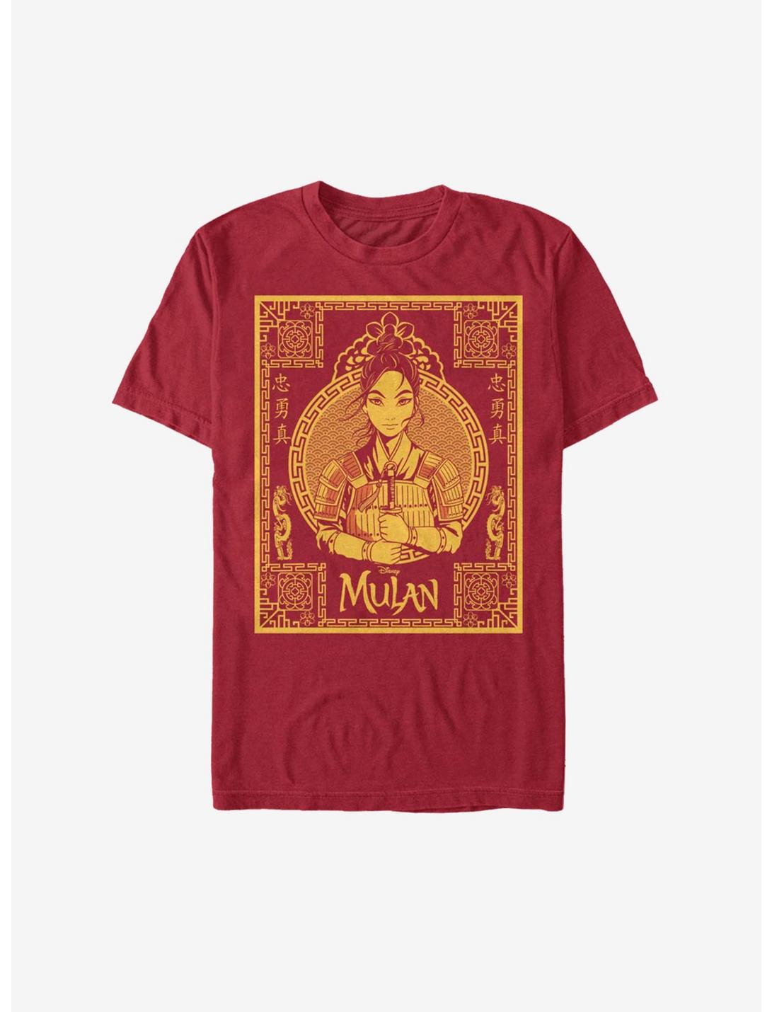 Disney Mulan Live Action Golden Poster T-Shirt, CARDINAL, hi-res