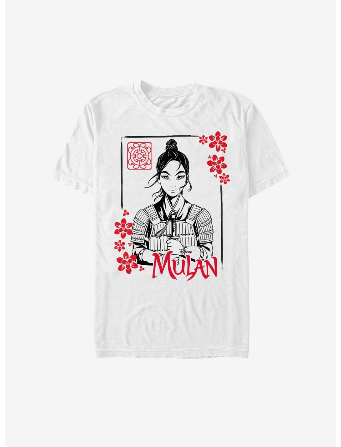 Disney Mulan Live Action Ink Portrait T-Shirt, WHITE, hi-res