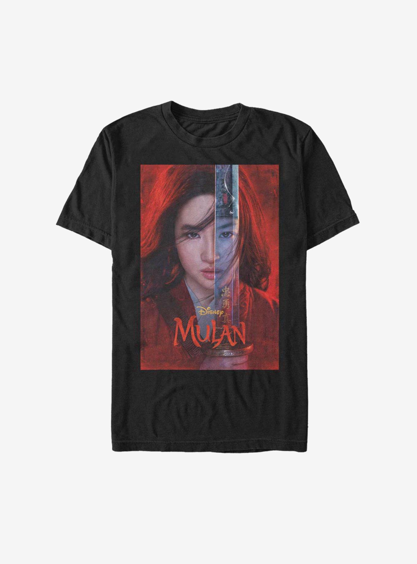 Disney Mulan Live Action Theatrical Poster T-Shirt, BLACK, hi-res