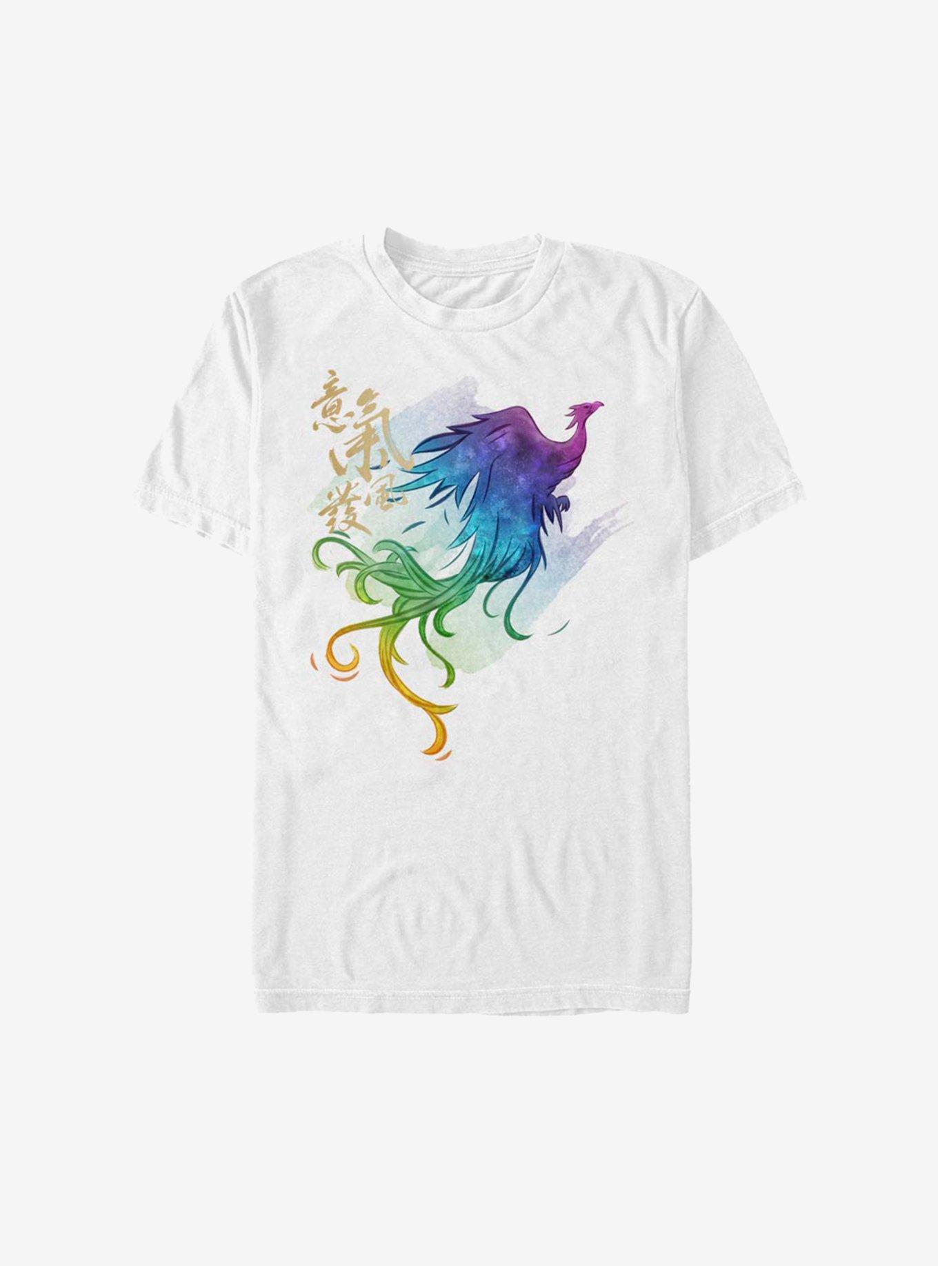 Disney Mulan Live Action Watercolor Phoenix T-Shirt, WHITE, hi-res