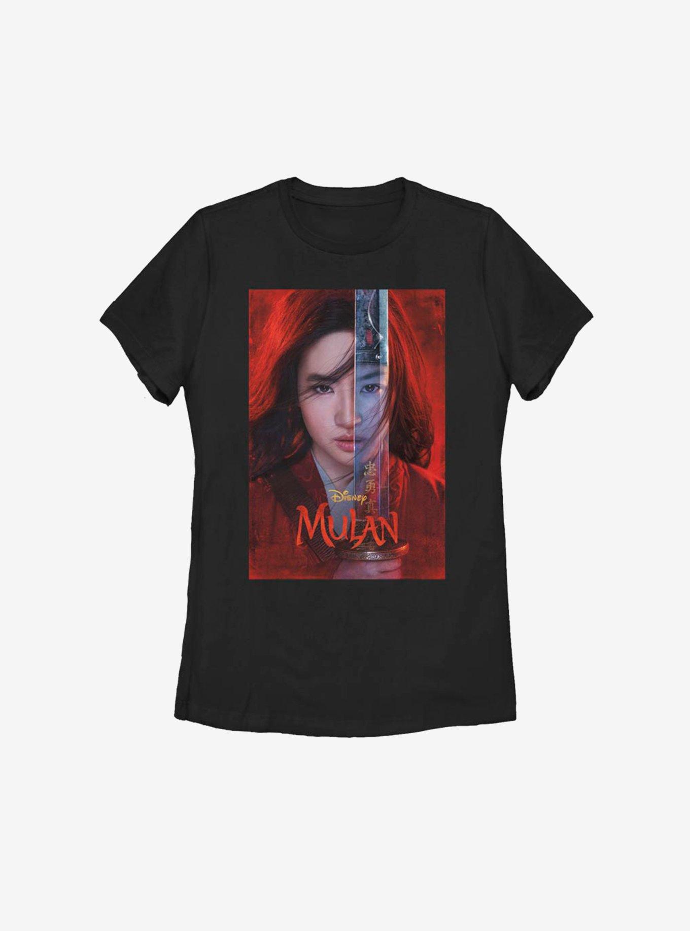 Disney Mulan Live Action Theatrical Poster Womens T-Shirt, BLACK, hi-res