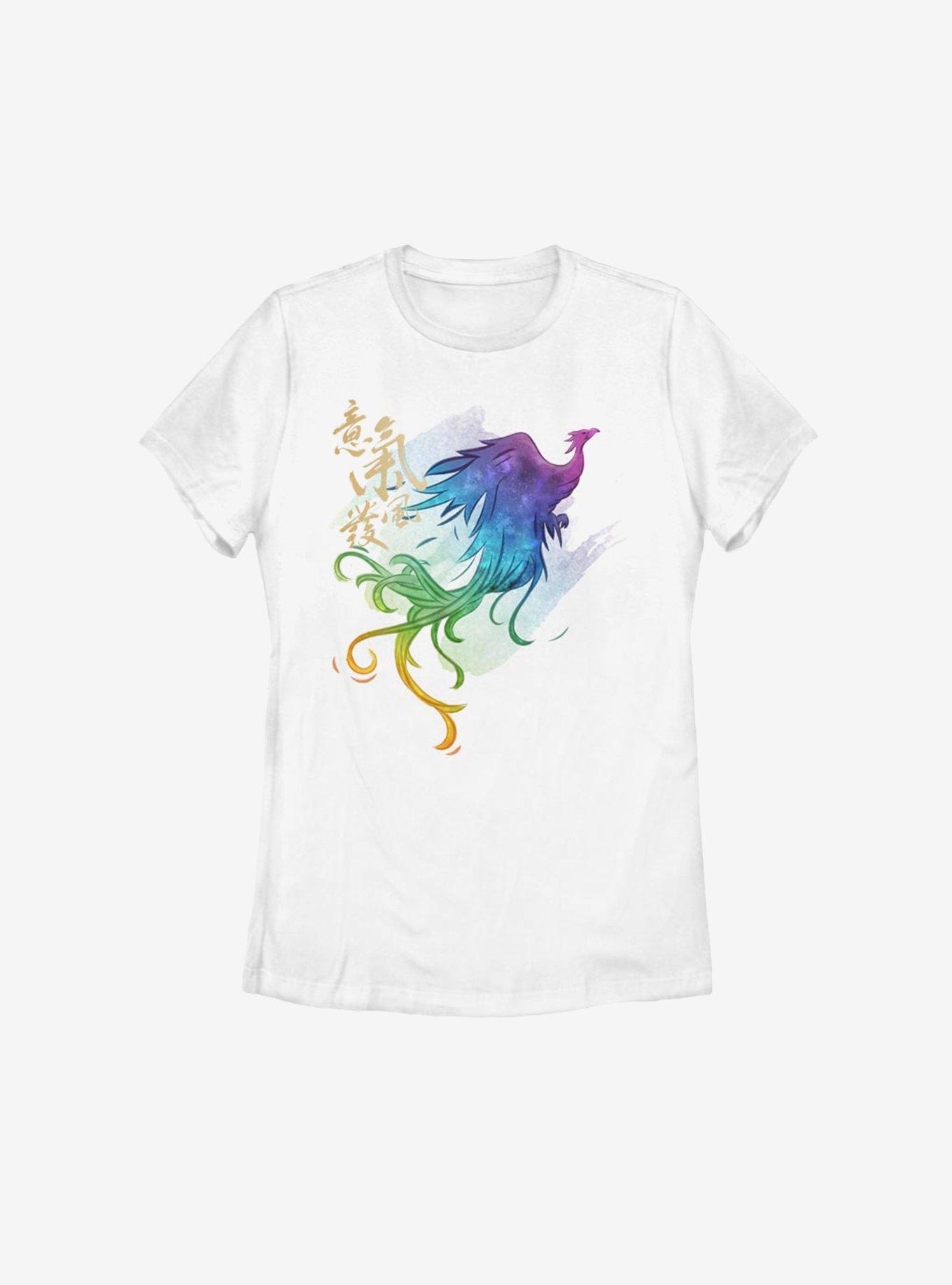 Disney Mulan Live Action Watercolor Phoenix Womens T-Shirt, WHITE, hi-res