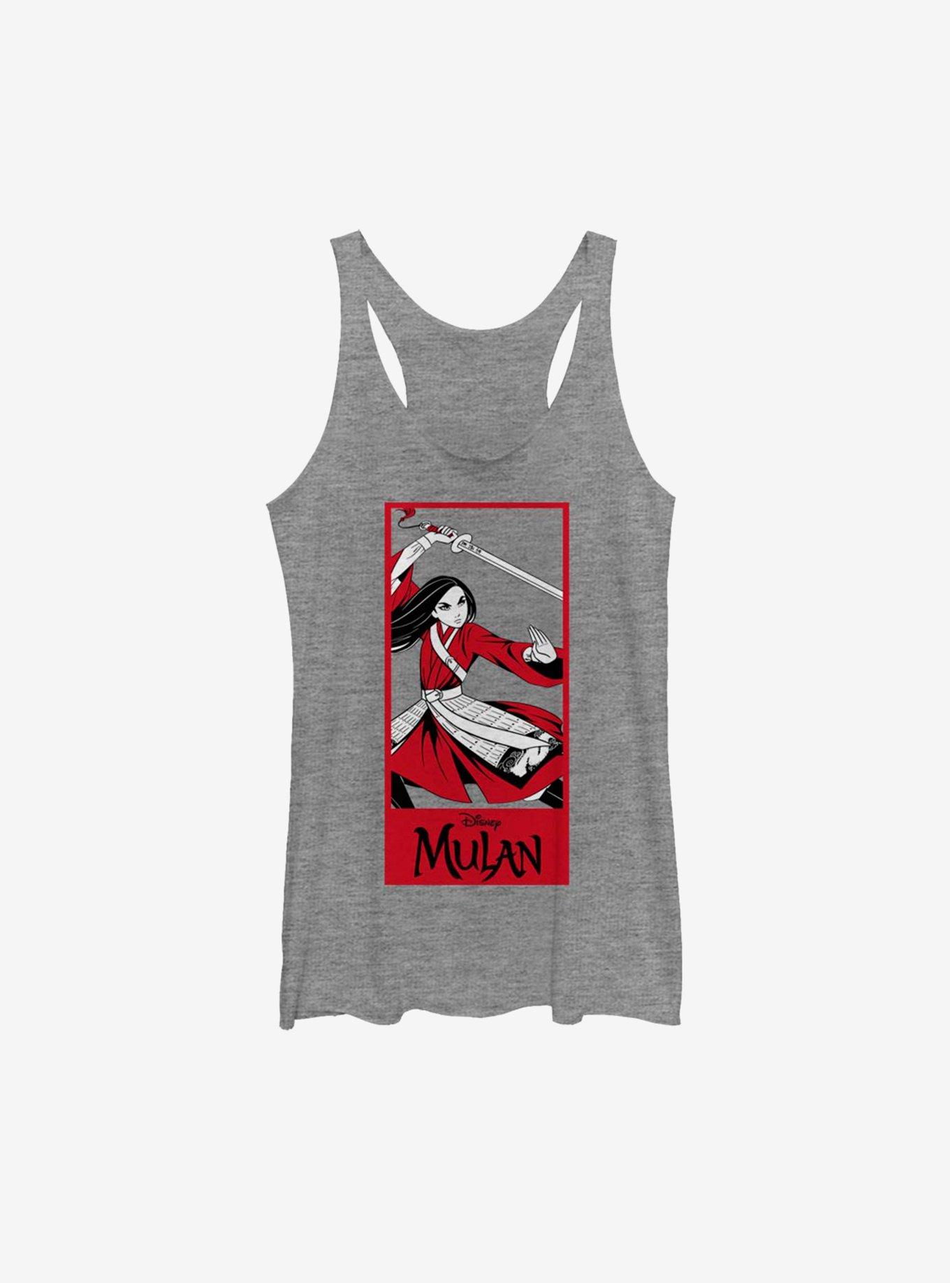 Disney Mulan Live Action Bold Spirit Womens Tank Top, GRAY HTR, hi-res