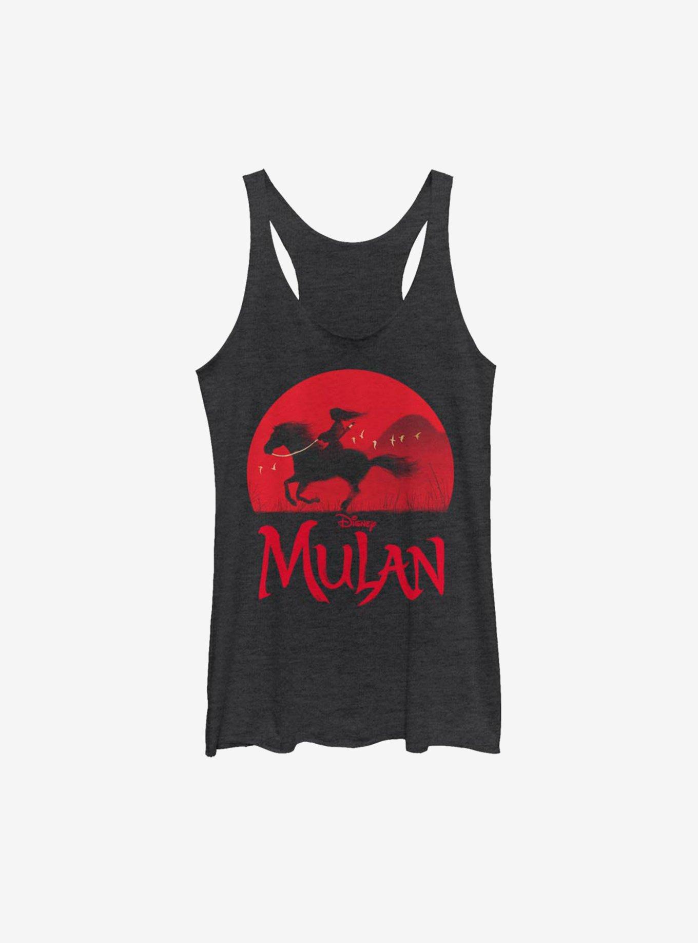 Disney Mulan Live Action Sunset Ride Womens Tank Top, BLK HTR, hi-res