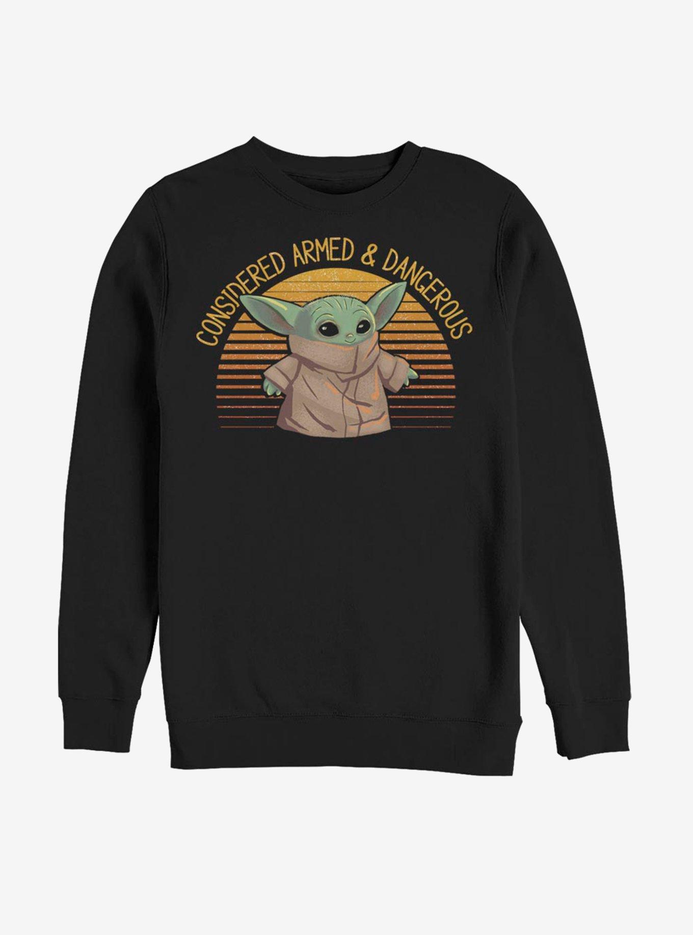 Star Wars The Mandalorian The Child Sunset Armed And Dangerous Sweatshirt, , hi-res
