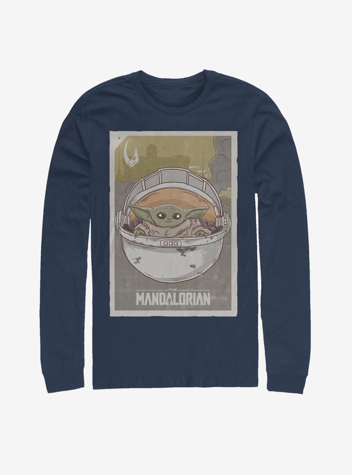 Star Wars The Mandalorian The Child Vintage Poster Long-Sleeve T-Shirt, , hi-res