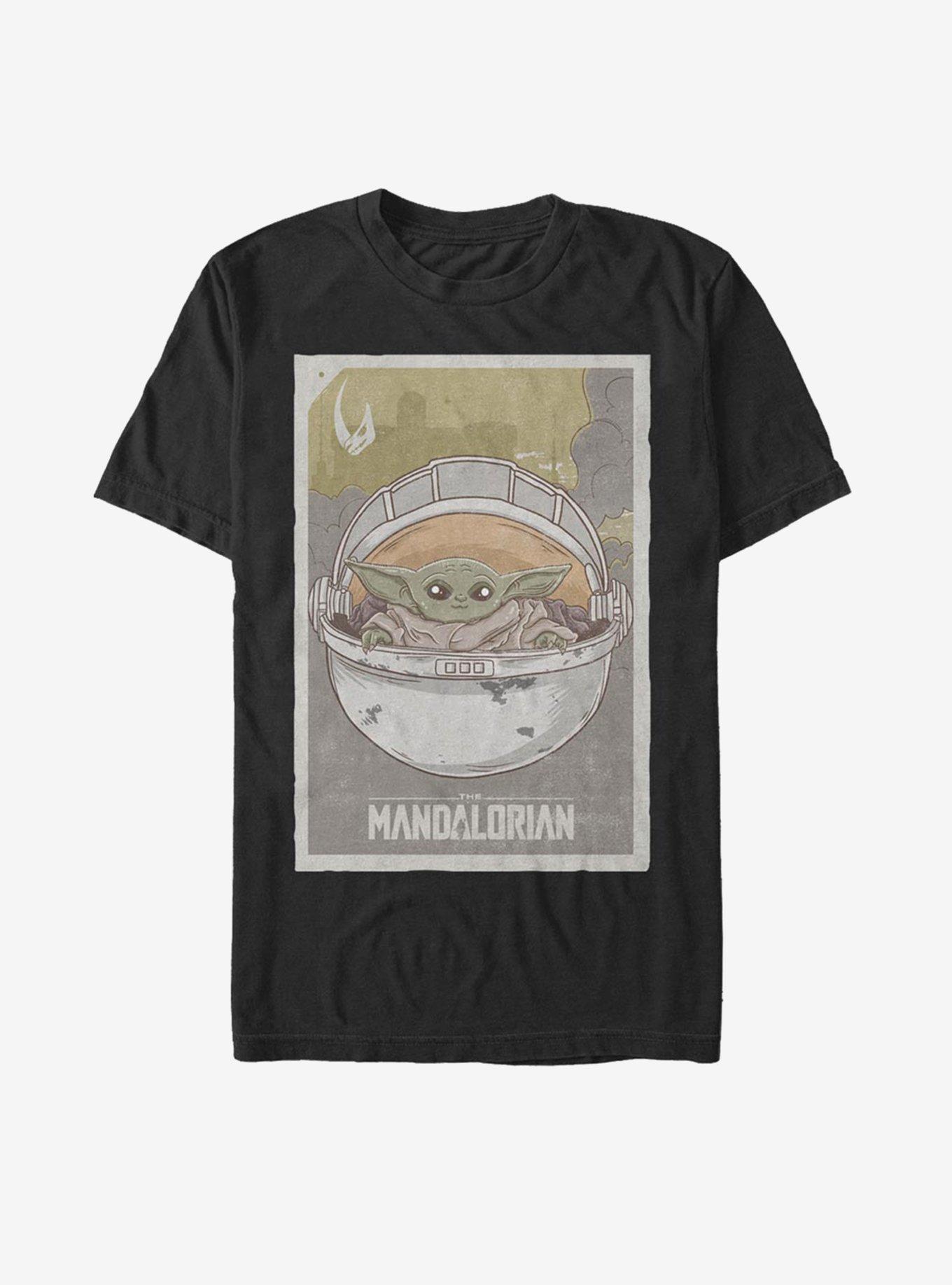 Star Wars The Mandalorian The Child Vintage Poster T-Shirt, , hi-res