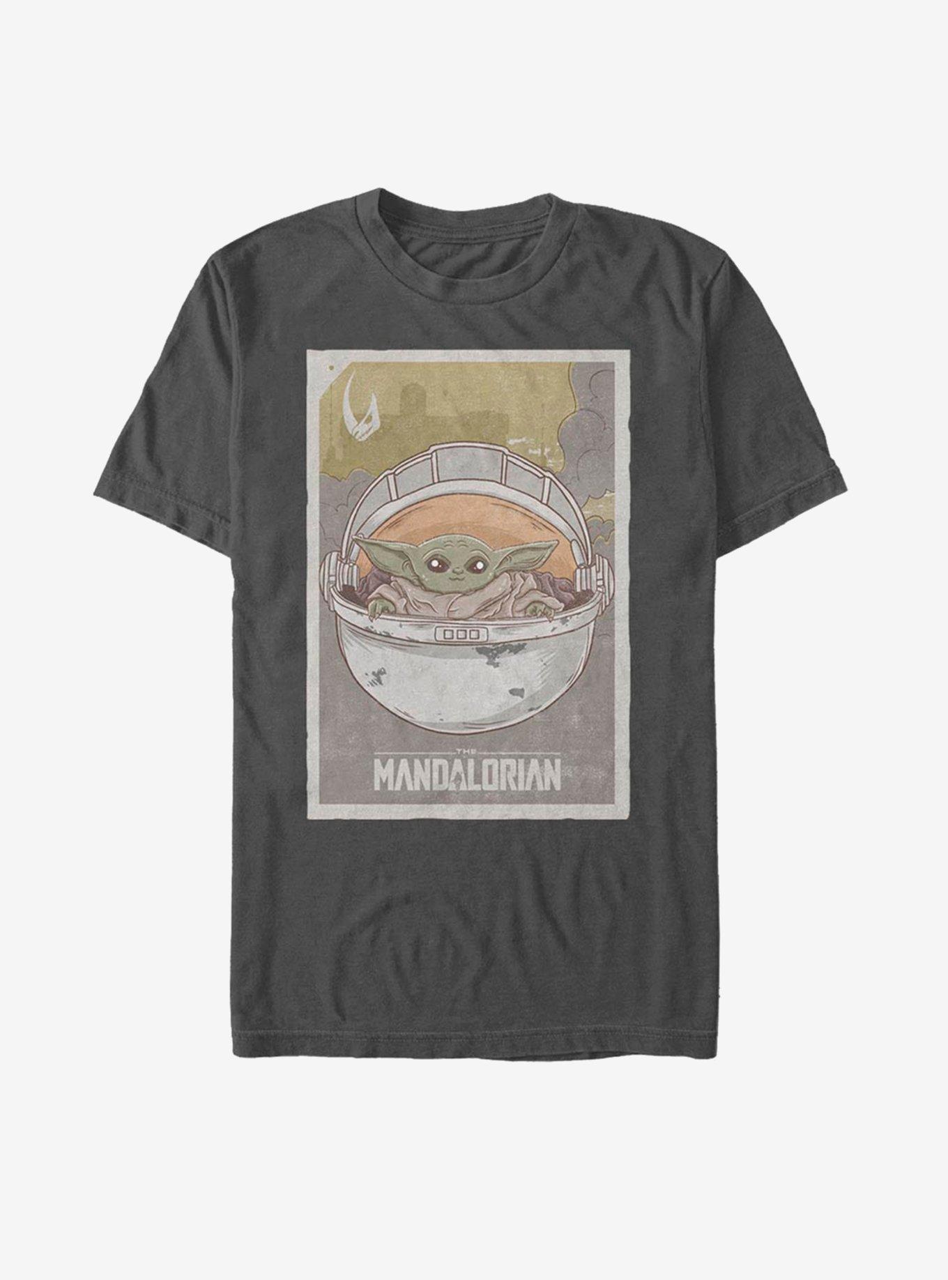 Star Wars The Mandalorian The Child Vintage Poster T-Shirt, , hi-res