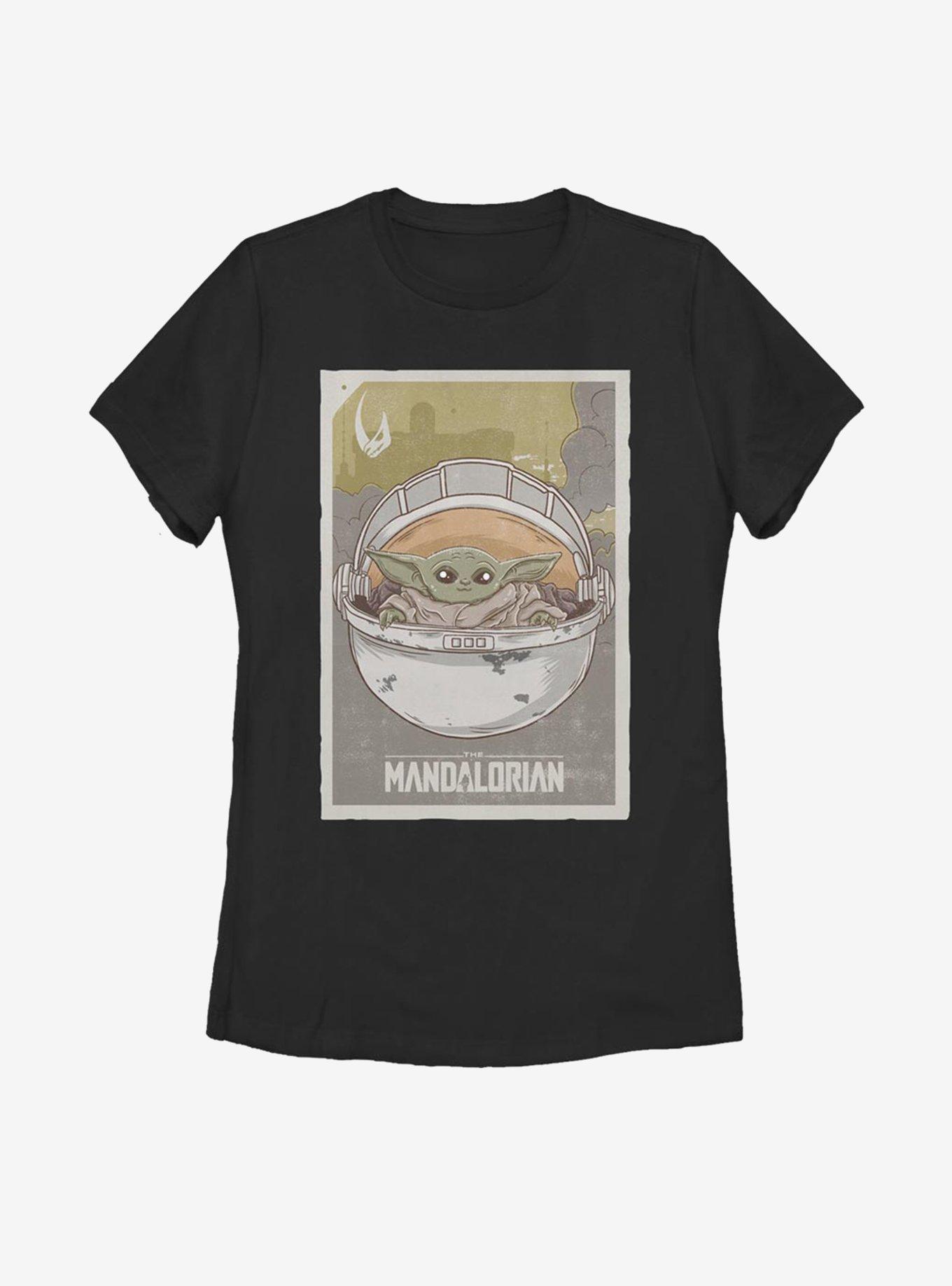Star Wars The Mandalorian The Child Vintage Poster Womens T-Shirt, , hi-res