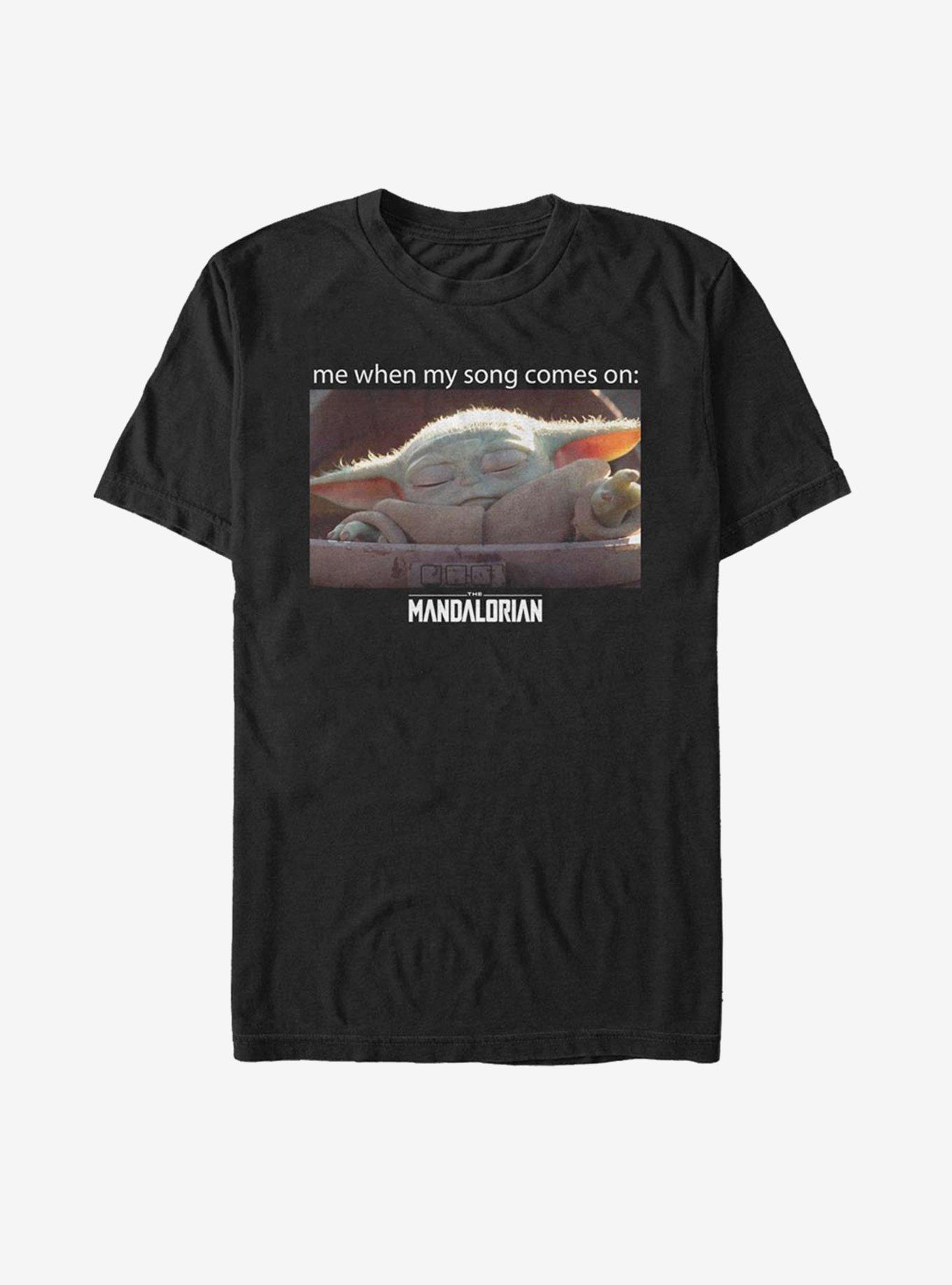 Star Wars The Mandalorian The Child Song Meme T-Shirt, BLACK, hi-res