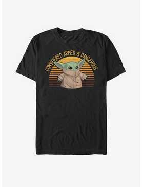 Star Wars The Mandalorian The Child Sunset Armed And Dangerous T-Shirt, , hi-res
