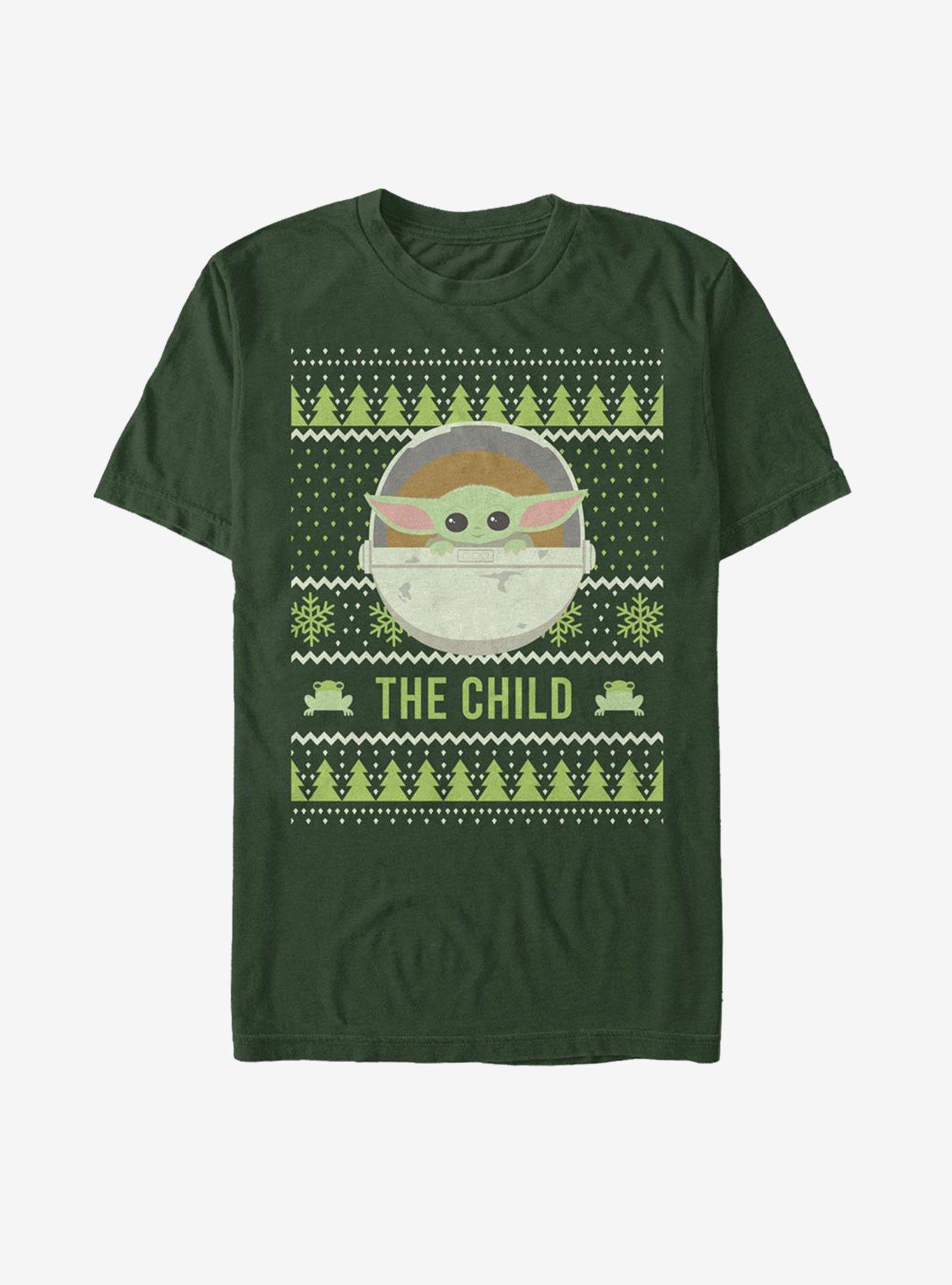 Star Wars The Mandalorian The Child Cute Holiday Pattern T-Shirt, , hi-res