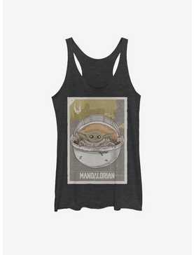 Star Wars The Mandalorian The Child Vintage Poster Womens Tank Top, , hi-res