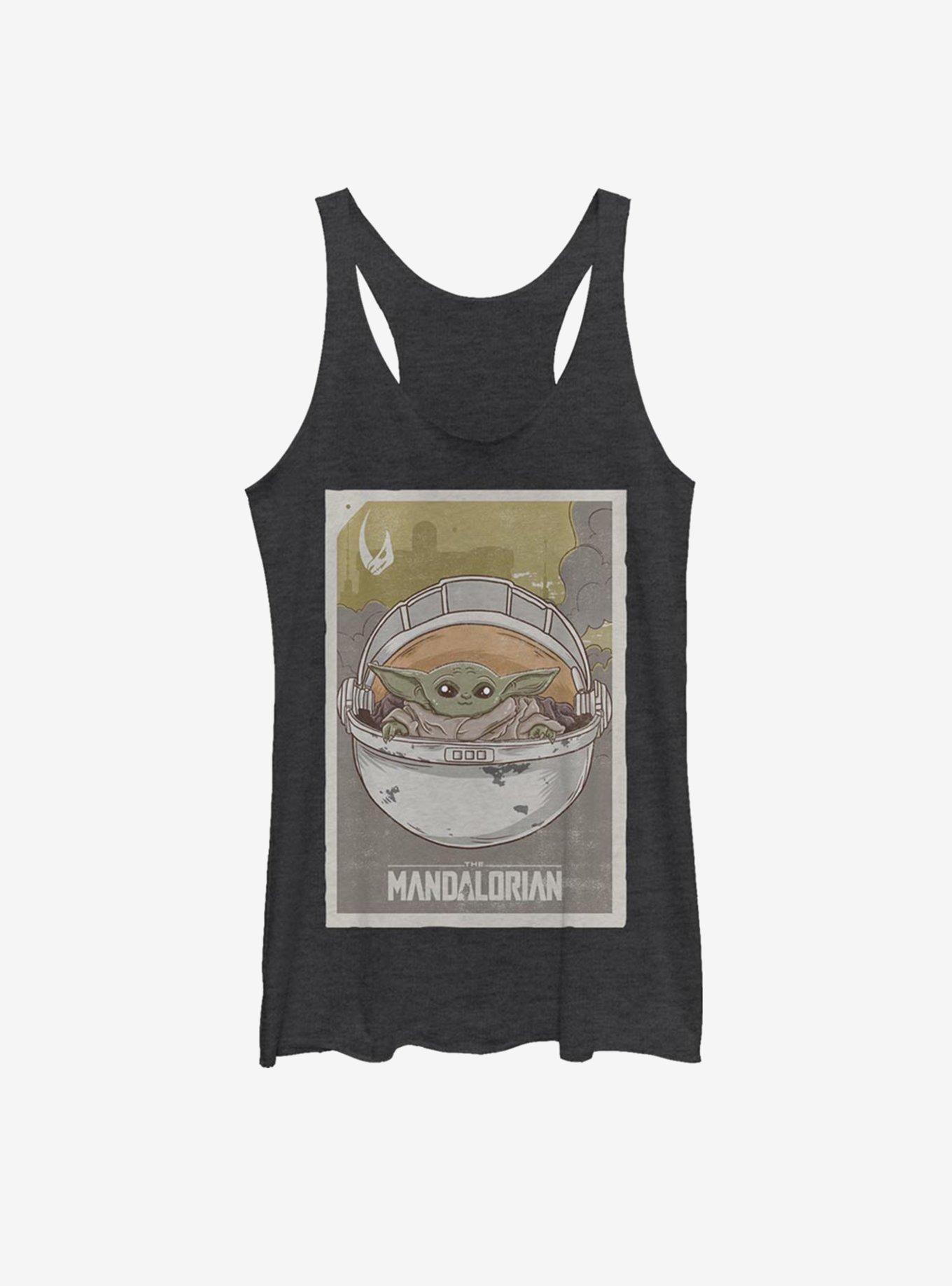 Star Wars The Mandalorian The Child Vintage Poster Womens Tank Top, , hi-res