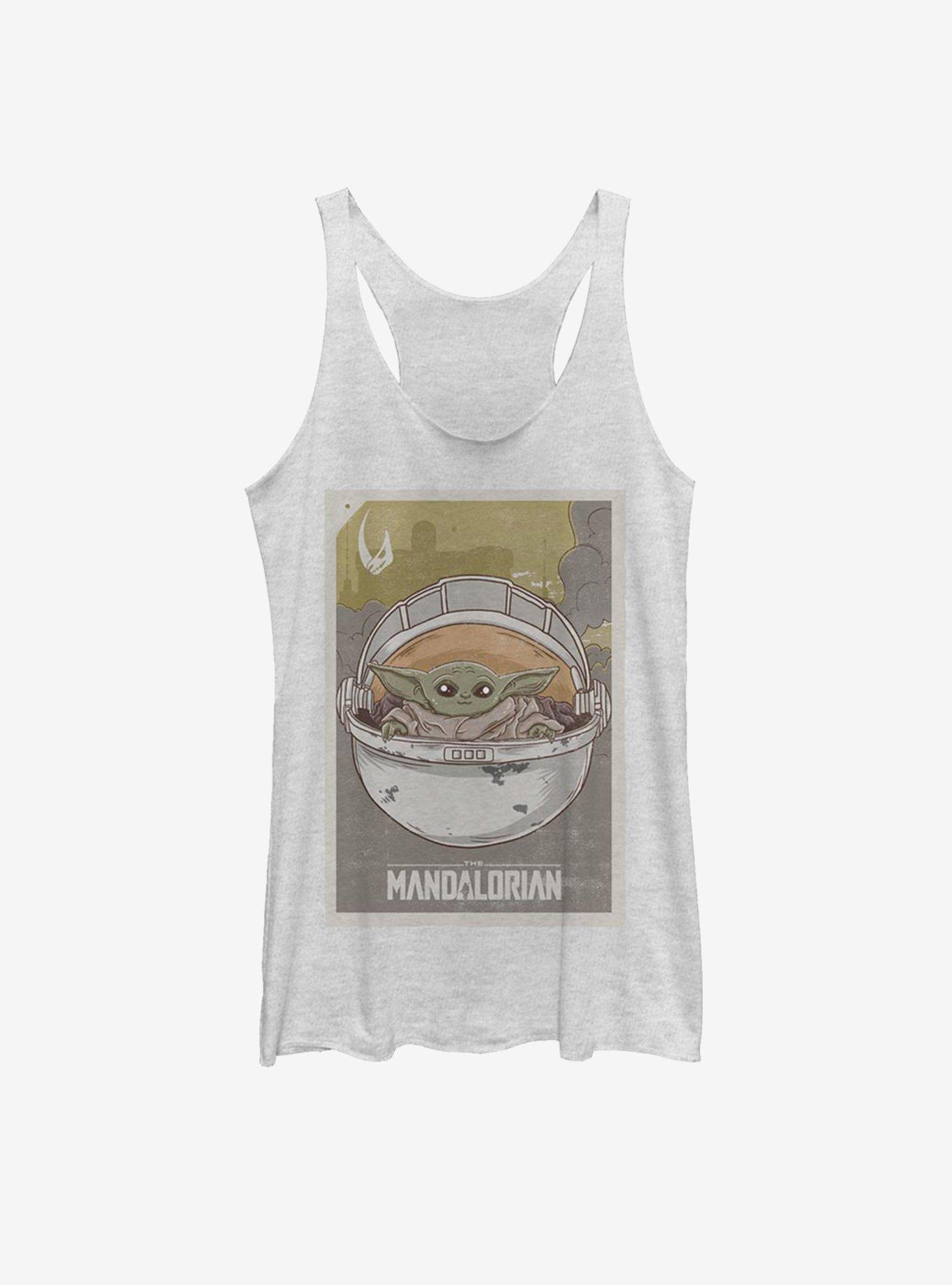 Star Wars The Mandalorian The Child Vintage Poster Womens Tank Top, , hi-res