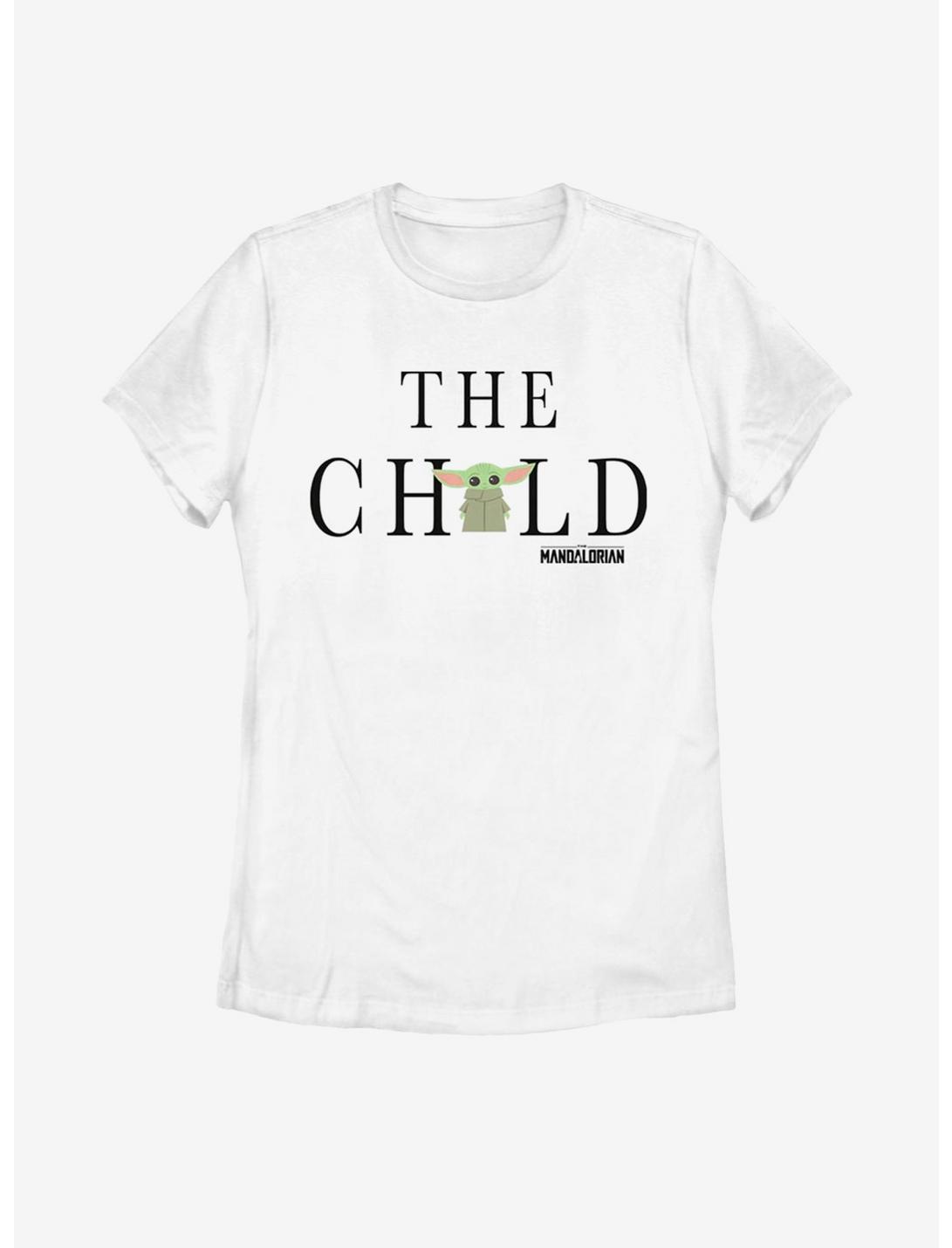 Star Wars The Mandalorian The Child Text Womens T-Shirt, WHITE, hi-res