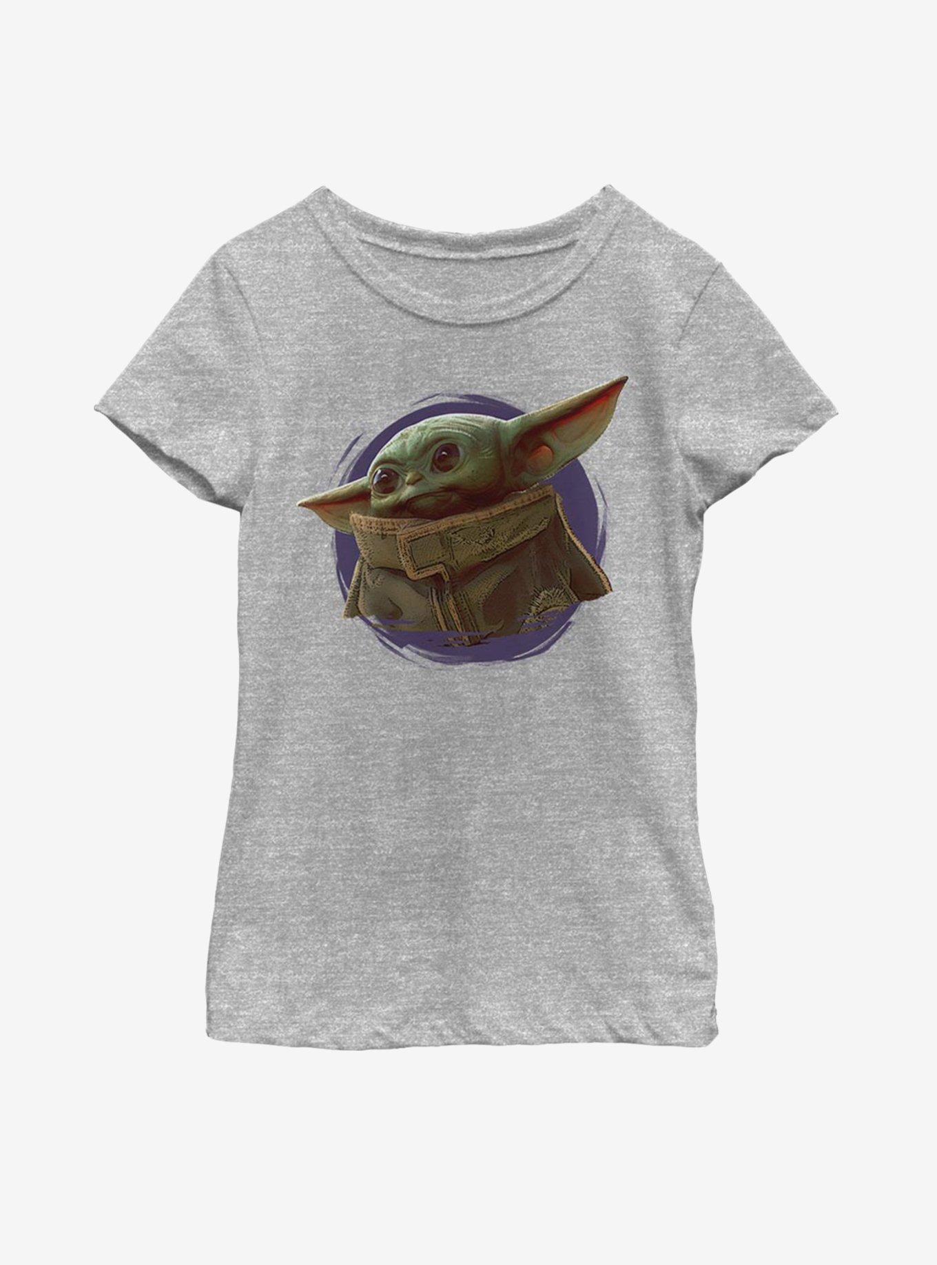 Star Wars The Mandalorian The Child Purple Ball Youth Girls T-Shirt, ATH HTR, hi-res