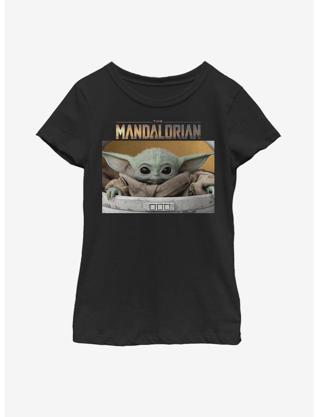 Star Wars The Mandalorian The Child Small Box Youth Girls T-Shirt, BLACK, hi-res
