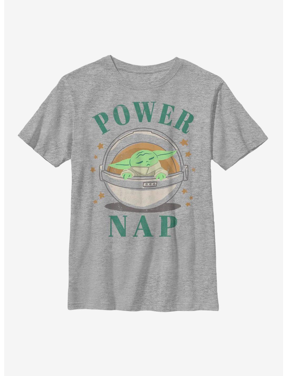 Star Wars The Mandalorian The Child Power Nap Youth T-Shirt, ATH HTR, hi-res