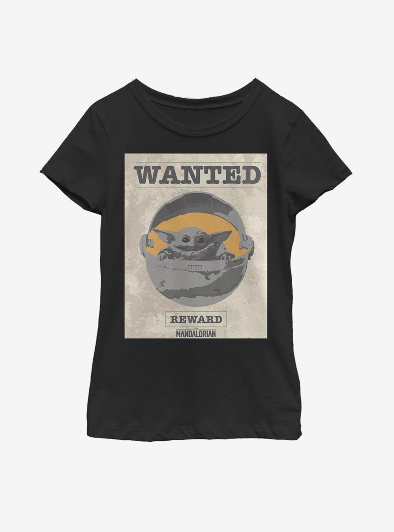 Star Wars The Mandalorian The Child Wanted Reward Poster Youth Girls T-Shirt, , hi-res