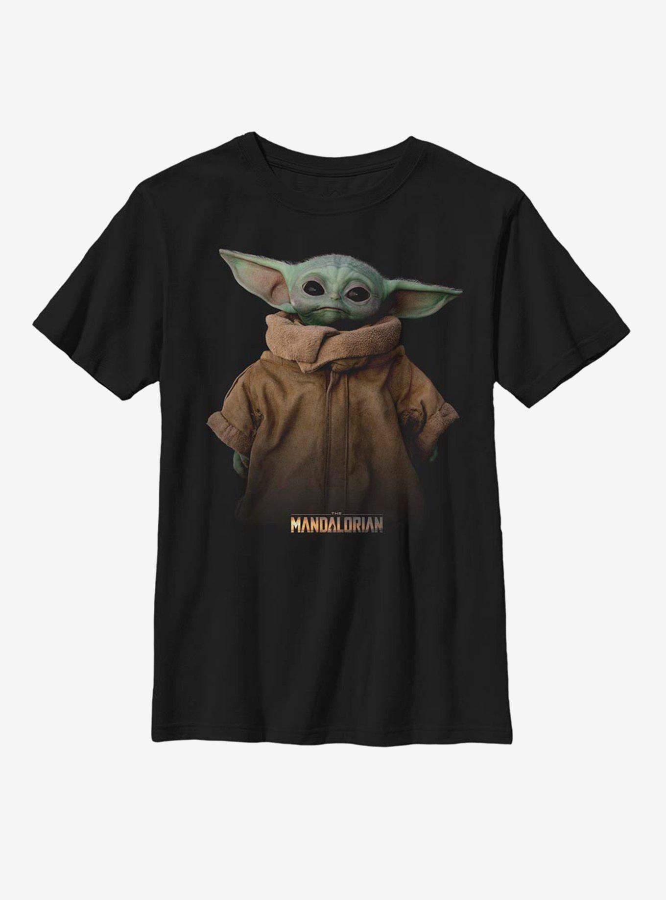 Star Wars The Mandalorian The Child Full Size Youth T-Shirt - BLACK ...