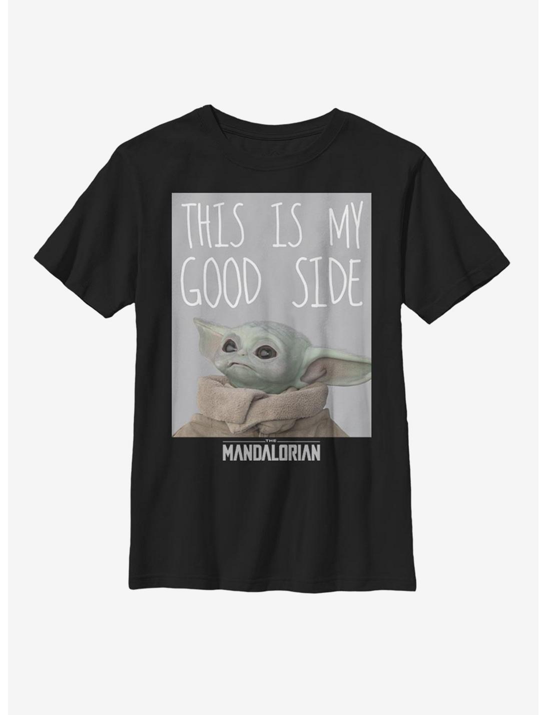 Star Wars The Mandalorian The Child Good Side Youth T-Shirt, BLACK, hi-res