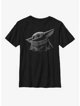 Star Wars The Mandalorian The Child Grayscale Youth T-Shirt, , hi-res