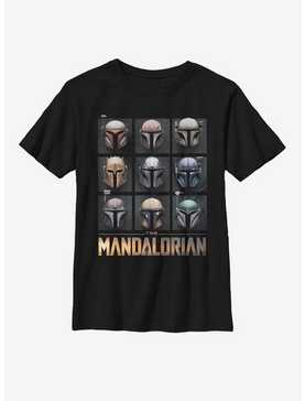 Star Wars The Mandalorian Helmets Boxup Youth T-Shirt, , hi-res