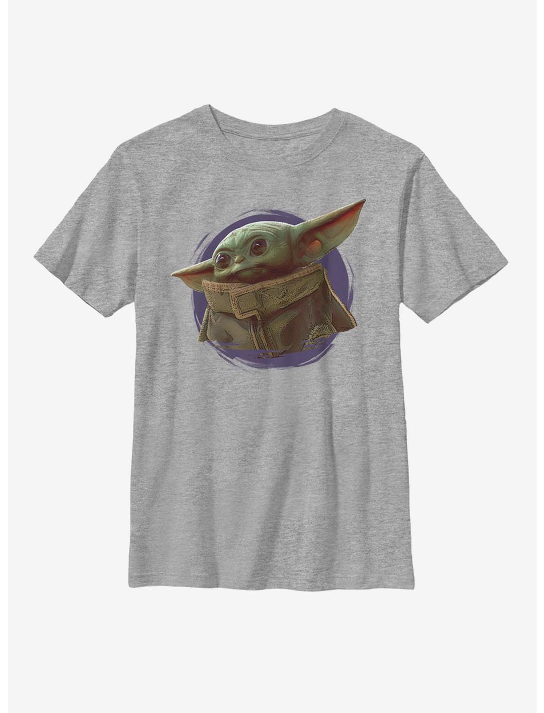 Star Wars The Mandalorian The Child Purple Ball Youth T-Shirt, ATH HTR, hi-res