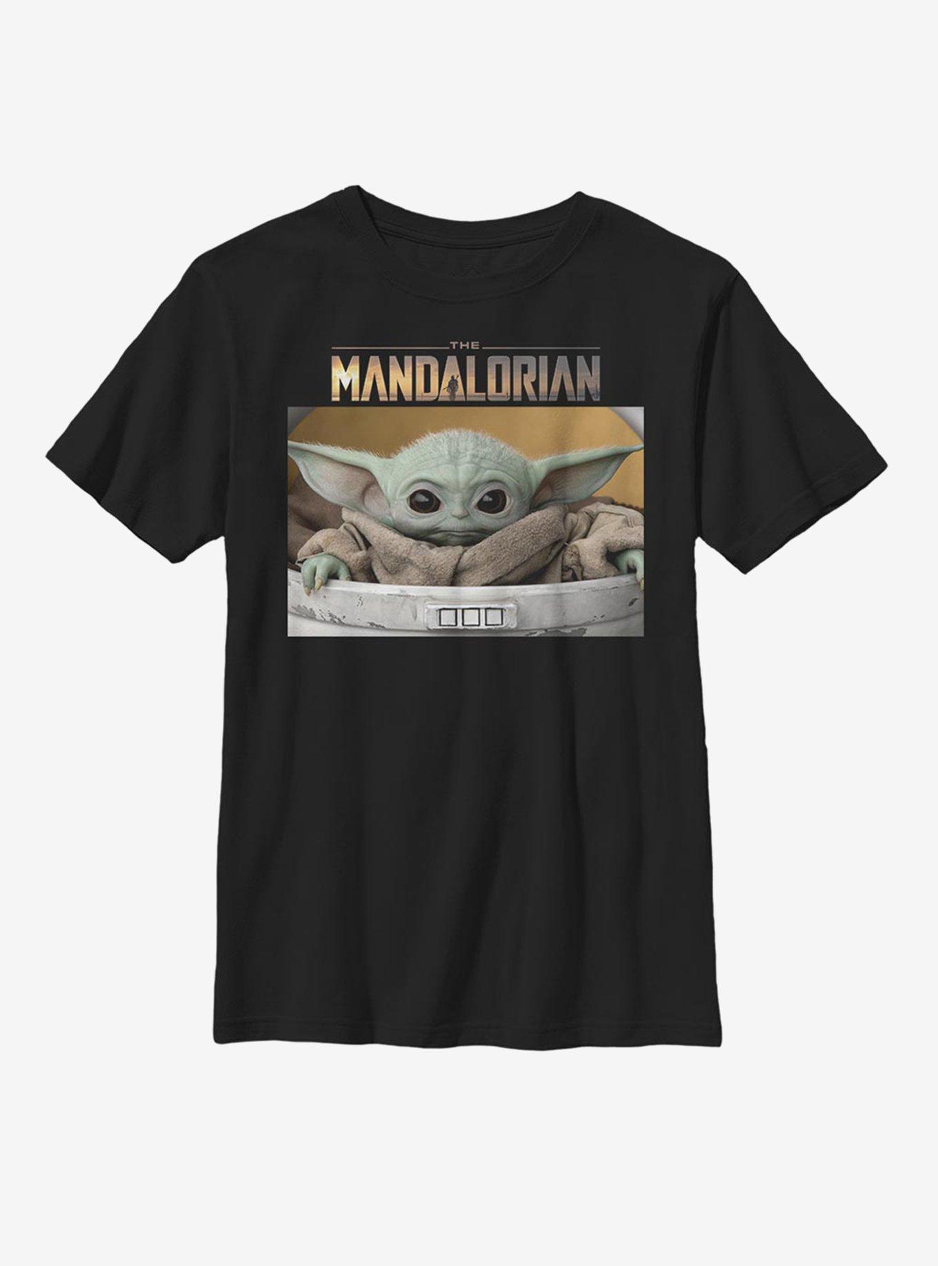 Star Wars The Mandalorian The Child Small Box Youth T-Shirt, BLACK, hi-res view 1