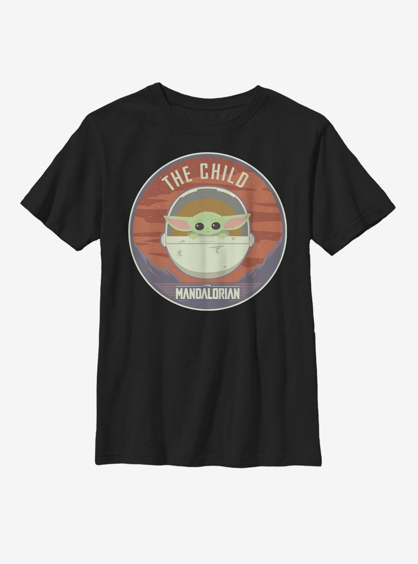 Star Wars The Mandalorian The Child Bassinet Badge Youth T-Shirt, , hi-res
